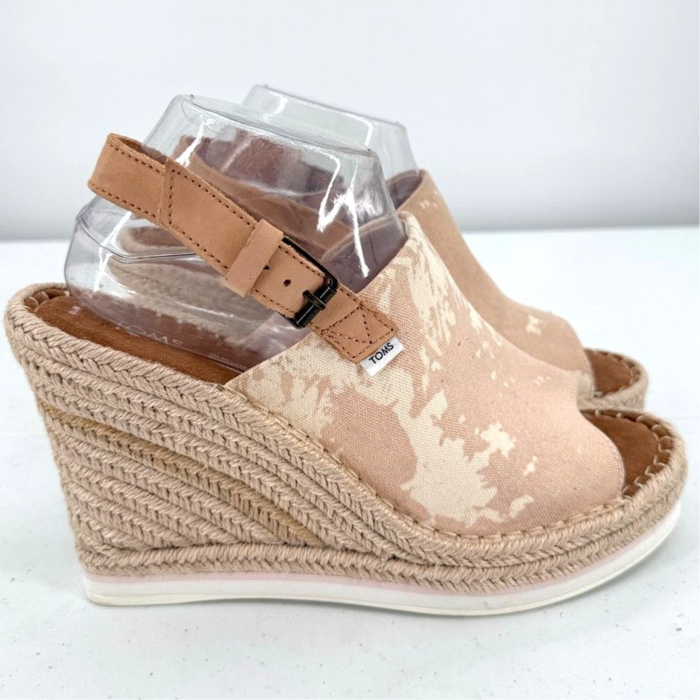Toms TOMS Monica Natural Sand High Wedge Espadrille Sandal Size US 10 / IT 40 - 1 Thumbnail
