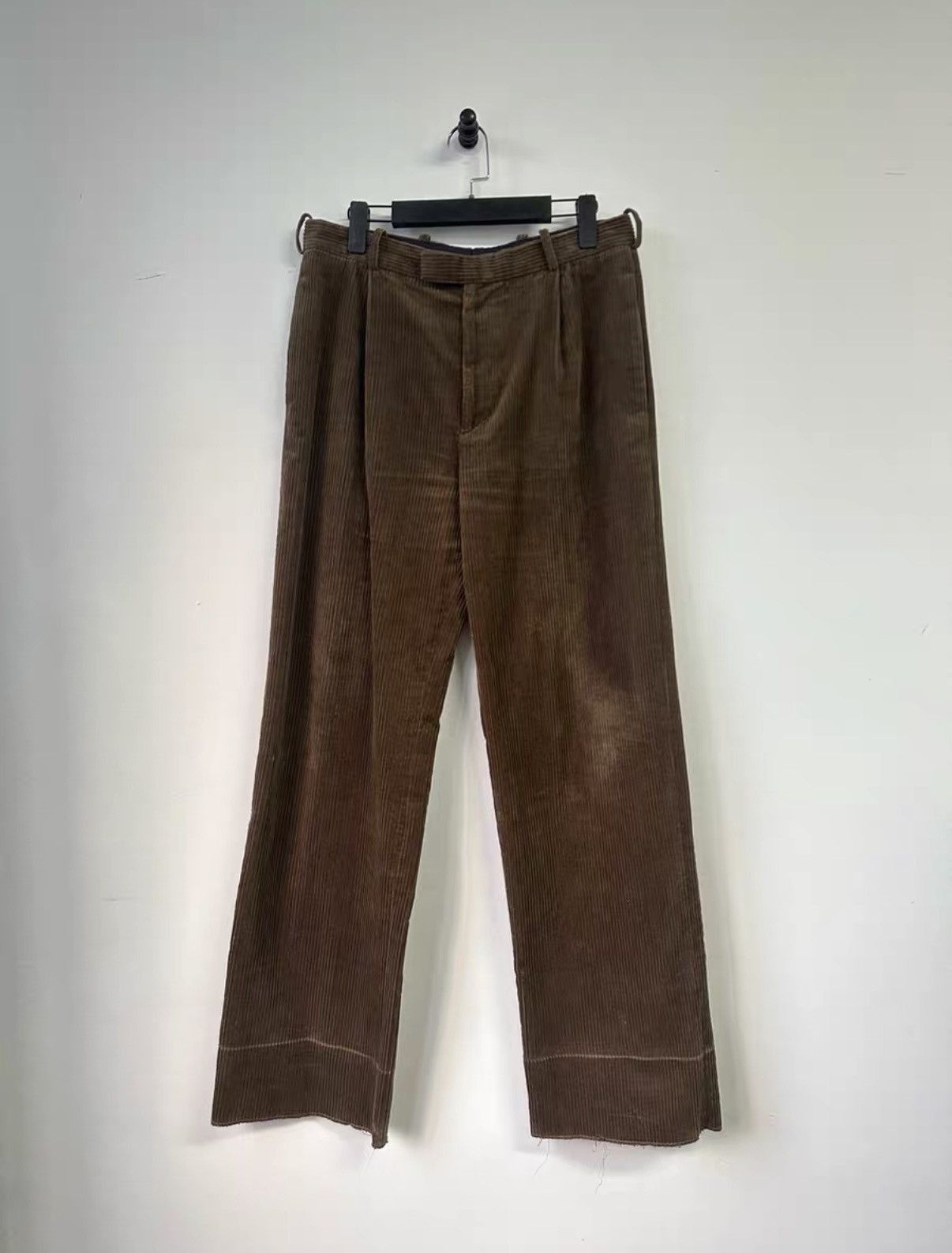 Raf Simons Brown Wide-Leg Corduroy Pants Size 32 Size US 32 / EU 48 - 1 Thumbnail