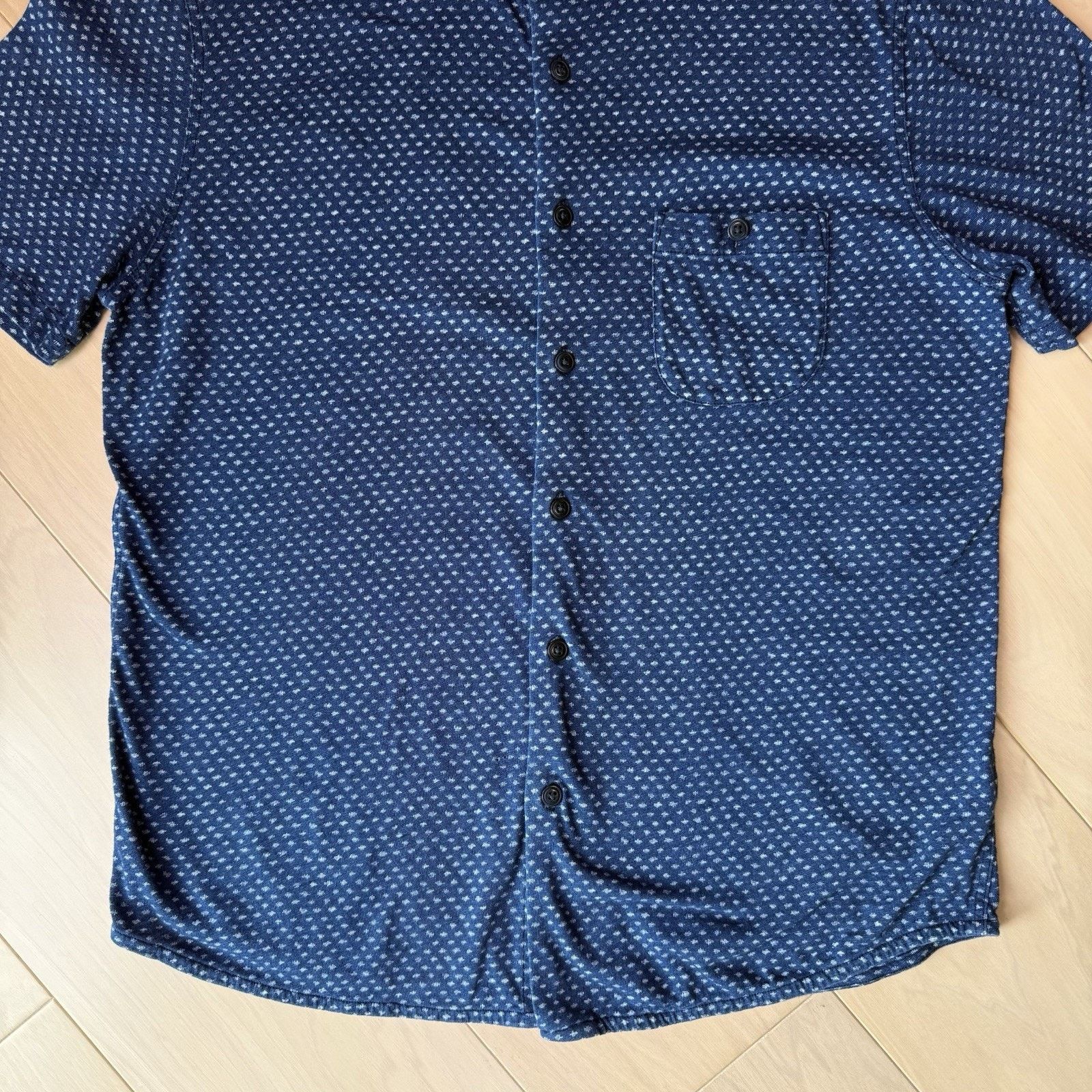 Faherty Faherty Breeze Shirt M Blue Cotton Short Sleeve Button Up Size US M / EU 48-50 / 2 - 5 Thumbnail