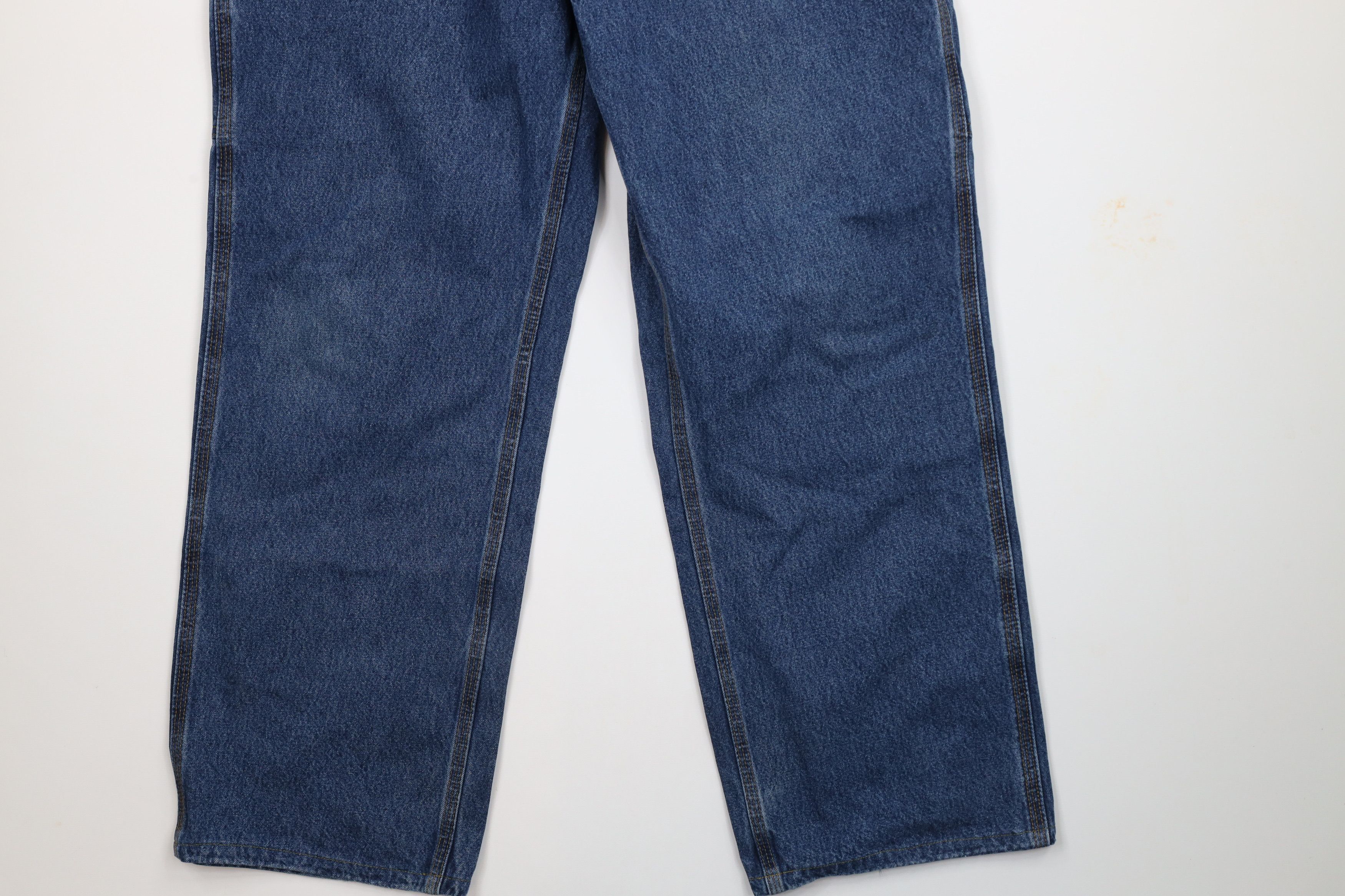Carhartt × Vintage Vintage Carhartt Out Wide Leg Carpenter Denim Jeans Blue Size US 33 - 4 Thumbnail