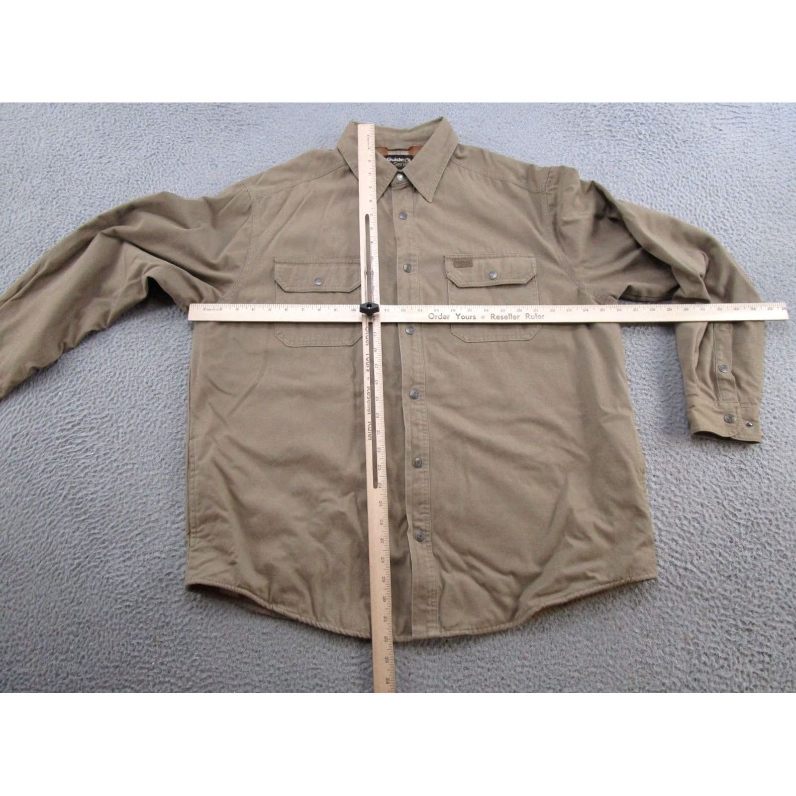 Vintage Guide Series Shacket Mens L Brown Flannel Lined Snap Flap Pocket Shirt Jacket Size US L / EU 52-54 / 3 - 5 Thumbnail