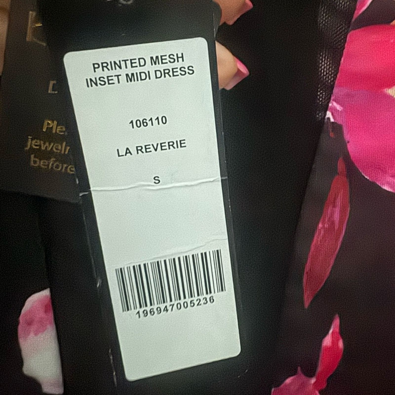 Bebe 039- NWT Bebe $139 PRINTED MESH INSET MIDI DRESS Size S Size S / US 4 / IT 40 - 6 Thumbnail