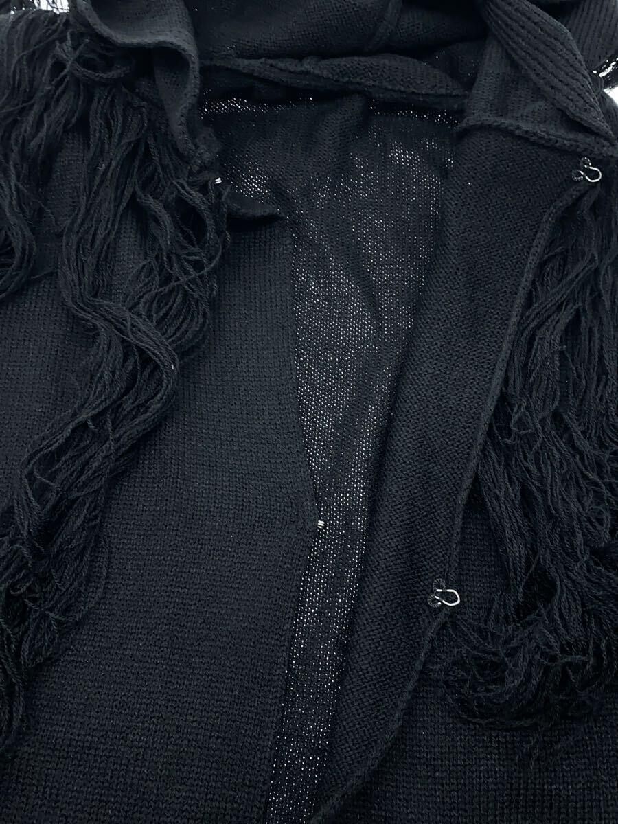 Yohji Yamamoto Oversized Fringe Knit Hoodie Size US L / EU 52-54 / 3 - 4 Thumbnail