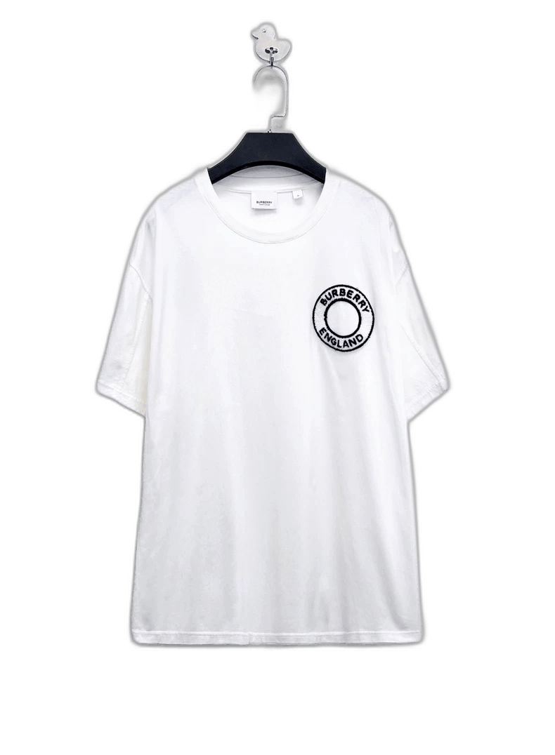 Burberry Burberry White Logo Short Sleeve T-Shirt-yf Size US M / EU 48-50 / 2 - 1 Thumbnail