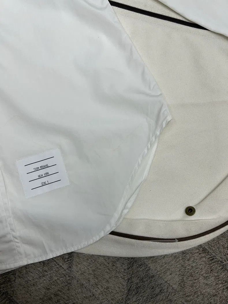 Thom Browne Thom Browne White shirt with a ribbon Size US M / EU 48-50 / 2 - 6 Thumbnail