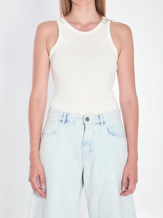 Alaia ALAIA Women Bodysuit Tops AA9B0382J085B WHITE Size S / US 4 / IT 40 - 1 Thumbnail