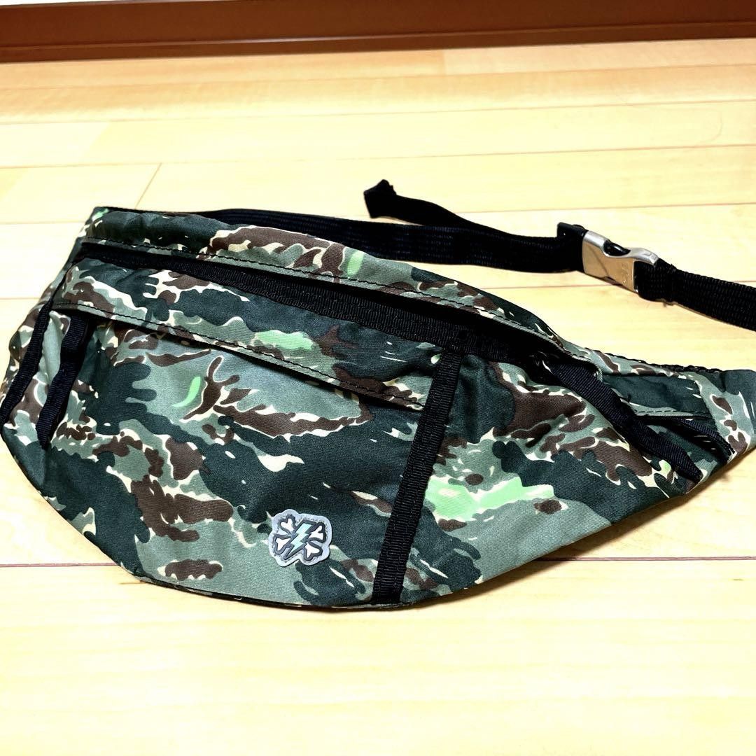 image of Undercover Lightning Bolt Crossbody Waist Bag in Camouflage, Men's