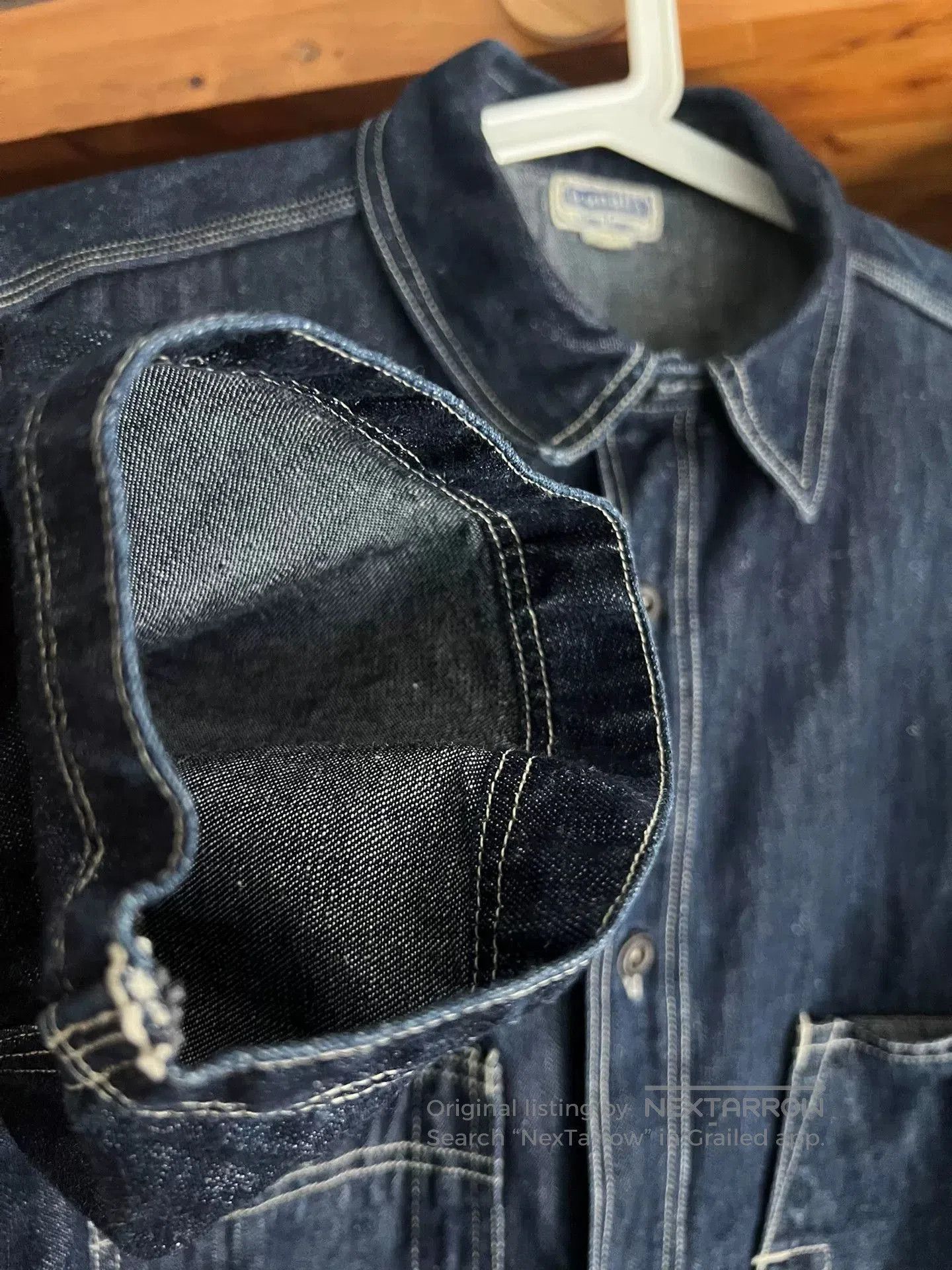 Freewheelers limited edition iron-buttoned denim shirt. Size US L / EU 52-54 / 3 - 8 Thumbnail
