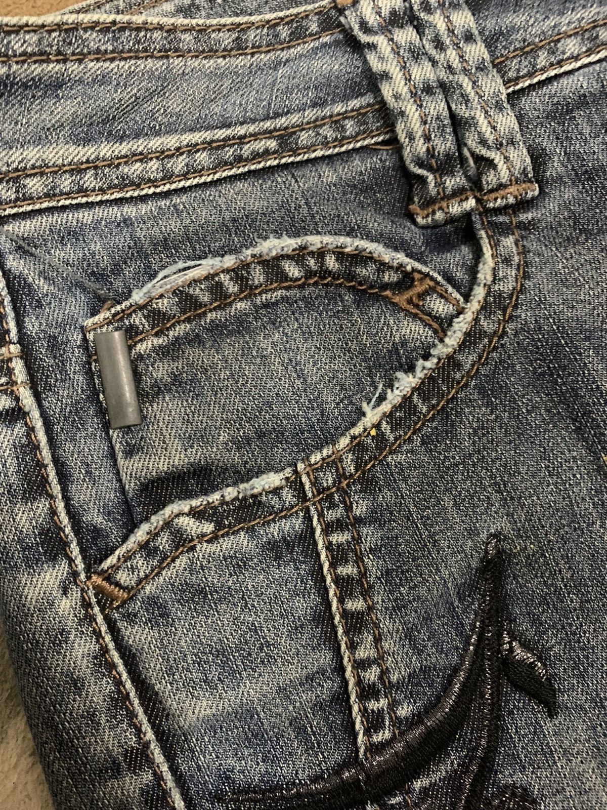 Bray Steve Alan Bray Steve Alan Embroidered Acid Wash Low Rise Skinny Jeans Size US 30 / EU 46 - 5 Thumbnail