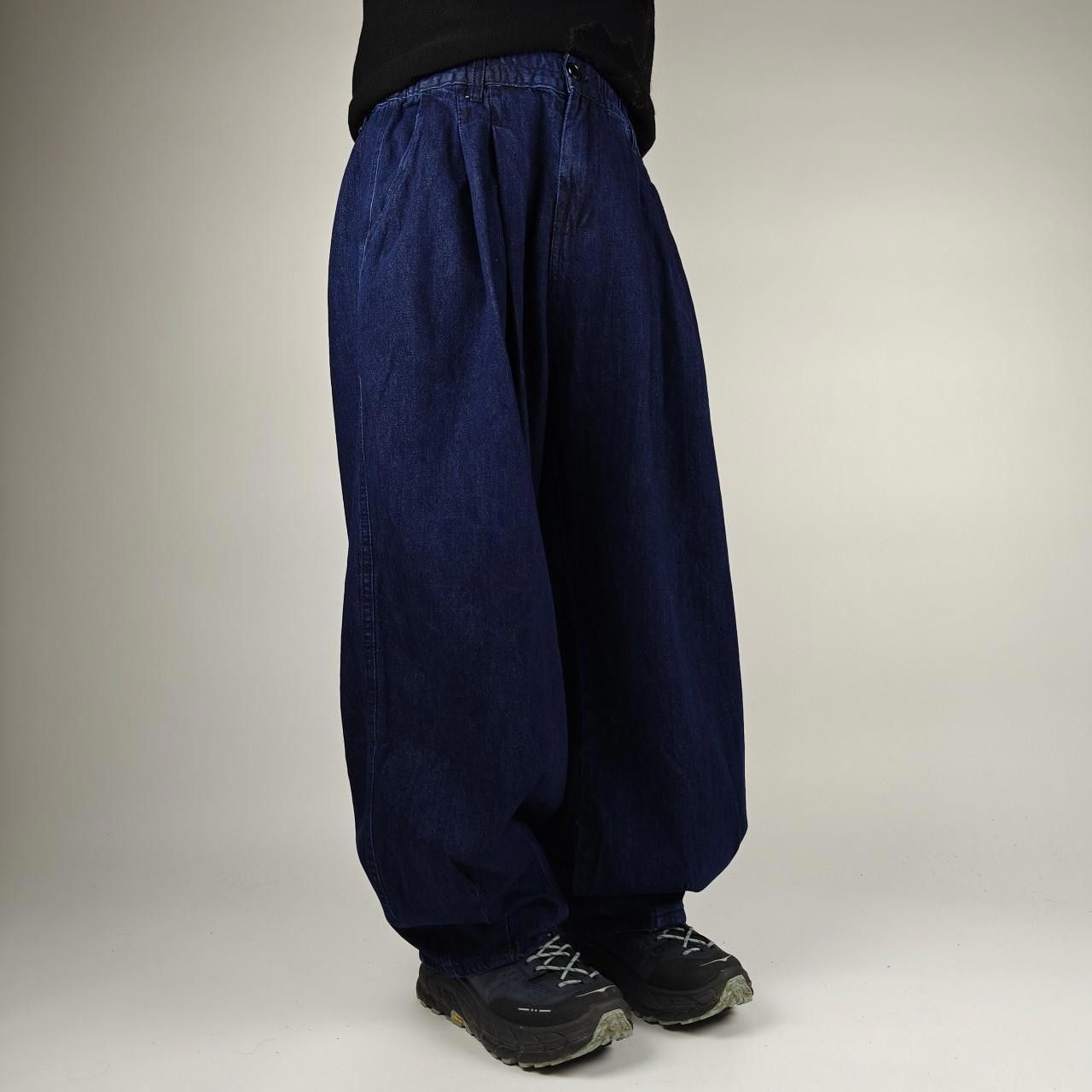 Other Japanese Pleated Denim Wide Leg Balloon Pants Size US 32 / EU 48 - 5 Thumbnail