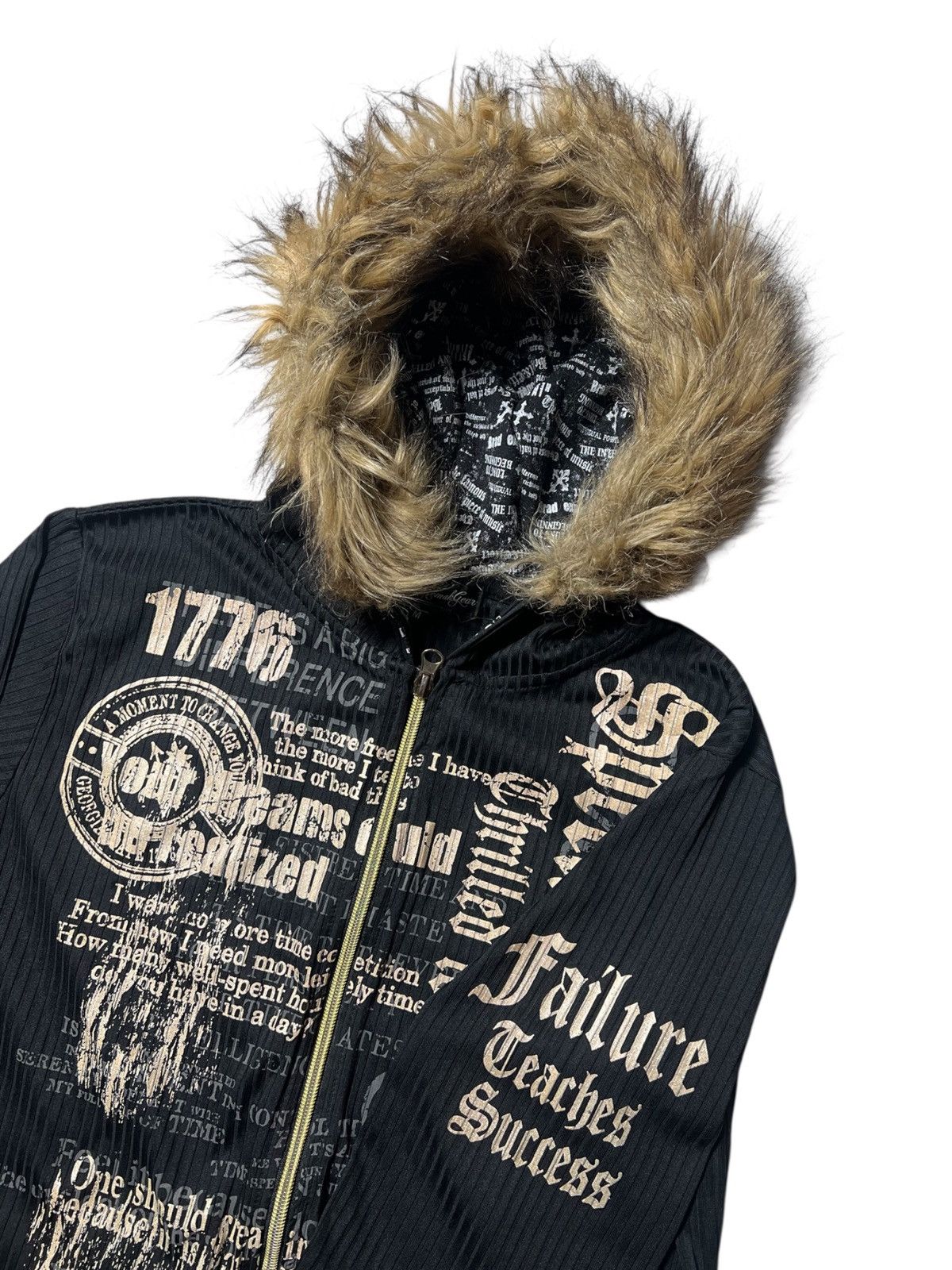 Japanese Brand Crazy Gothic Grunge ORG Poem Y2k Punk Zipp Hoodie Lgb Style Size US M / EU 48-50 / 2 - 5 Thumbnail