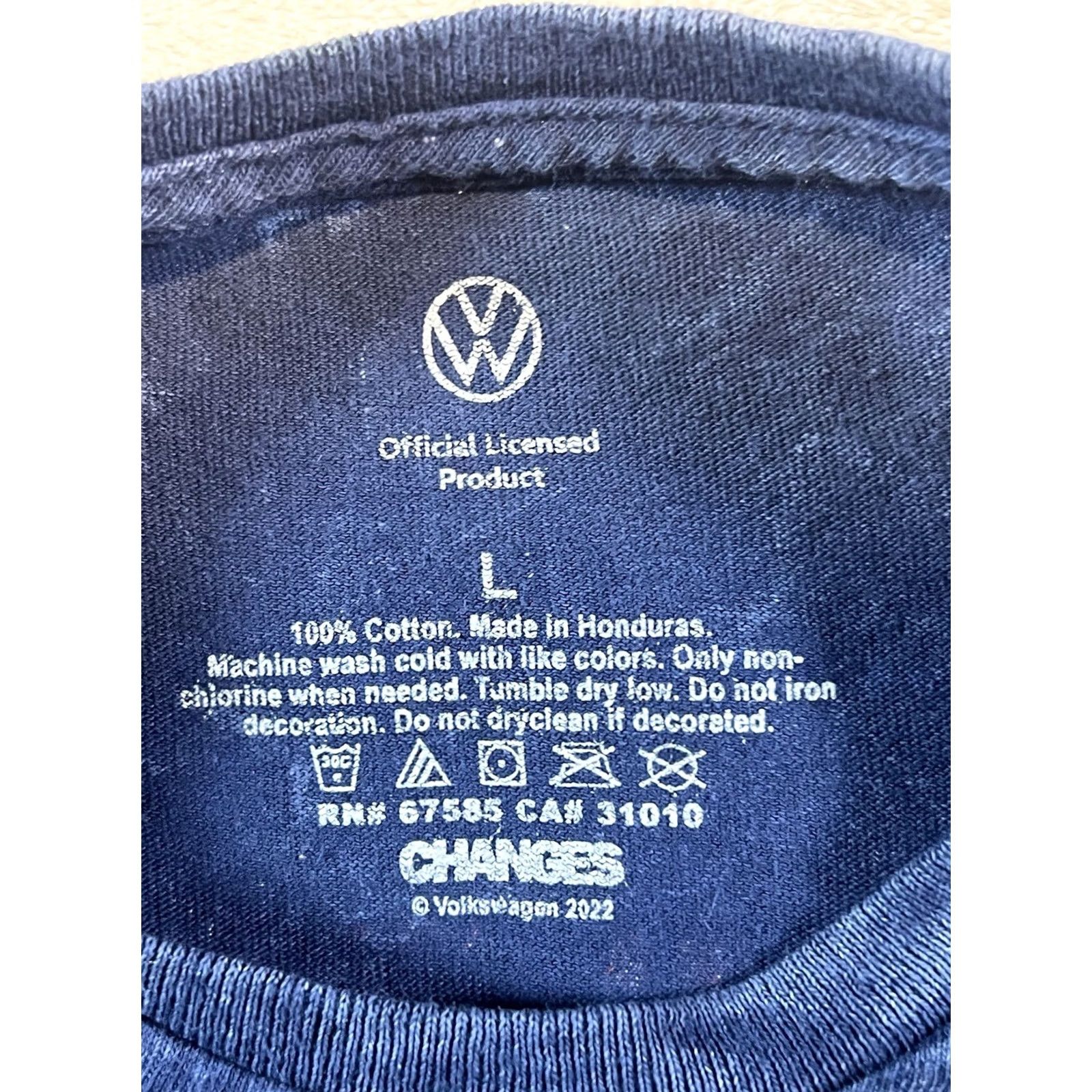 Vintage Volkswagen T-Shirt Navy Blue Short Sleeve Graphic Print Logo 2022 Size L Men Size US L / EU 52-54 / 3 - 5 Thumbnail