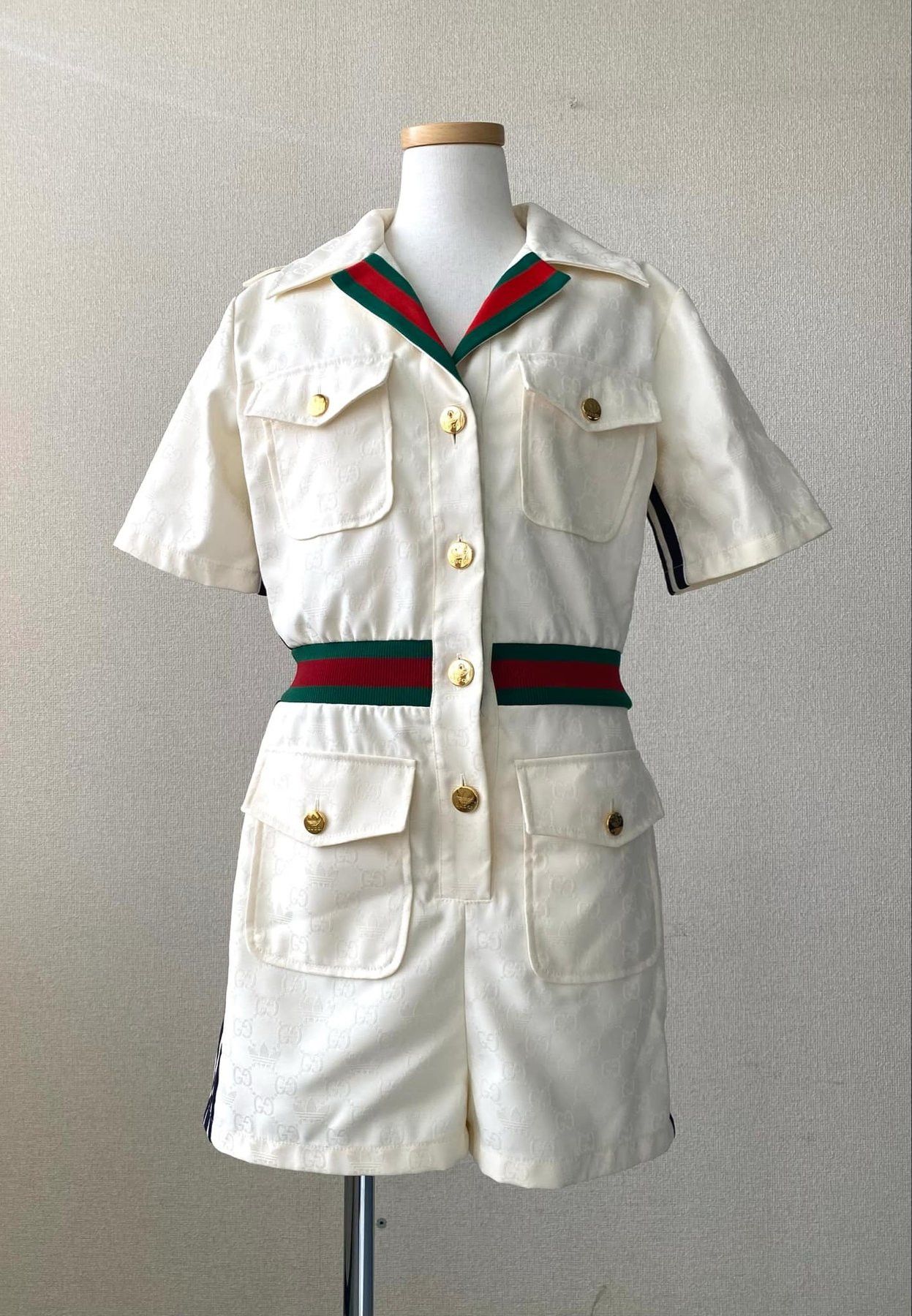 Adidas × Gucci The Gucci x Adidas Short Jumpsuit Size S / US 4 / IT 40 - 2 Thumbnail