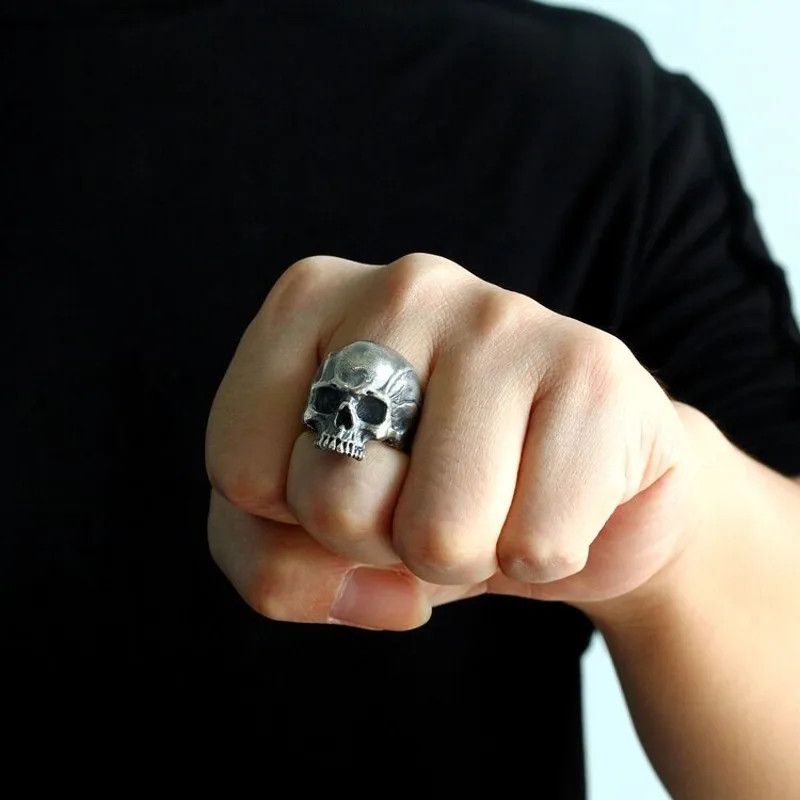 Jewelry Rock Skull Ring Size ONE SIZE - 3 Thumbnail