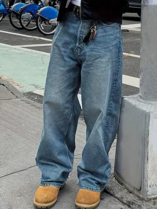 Jean Vintage Retro Loose Fit Jeans Size US 34 / EU 50 - 1 Thumbnail