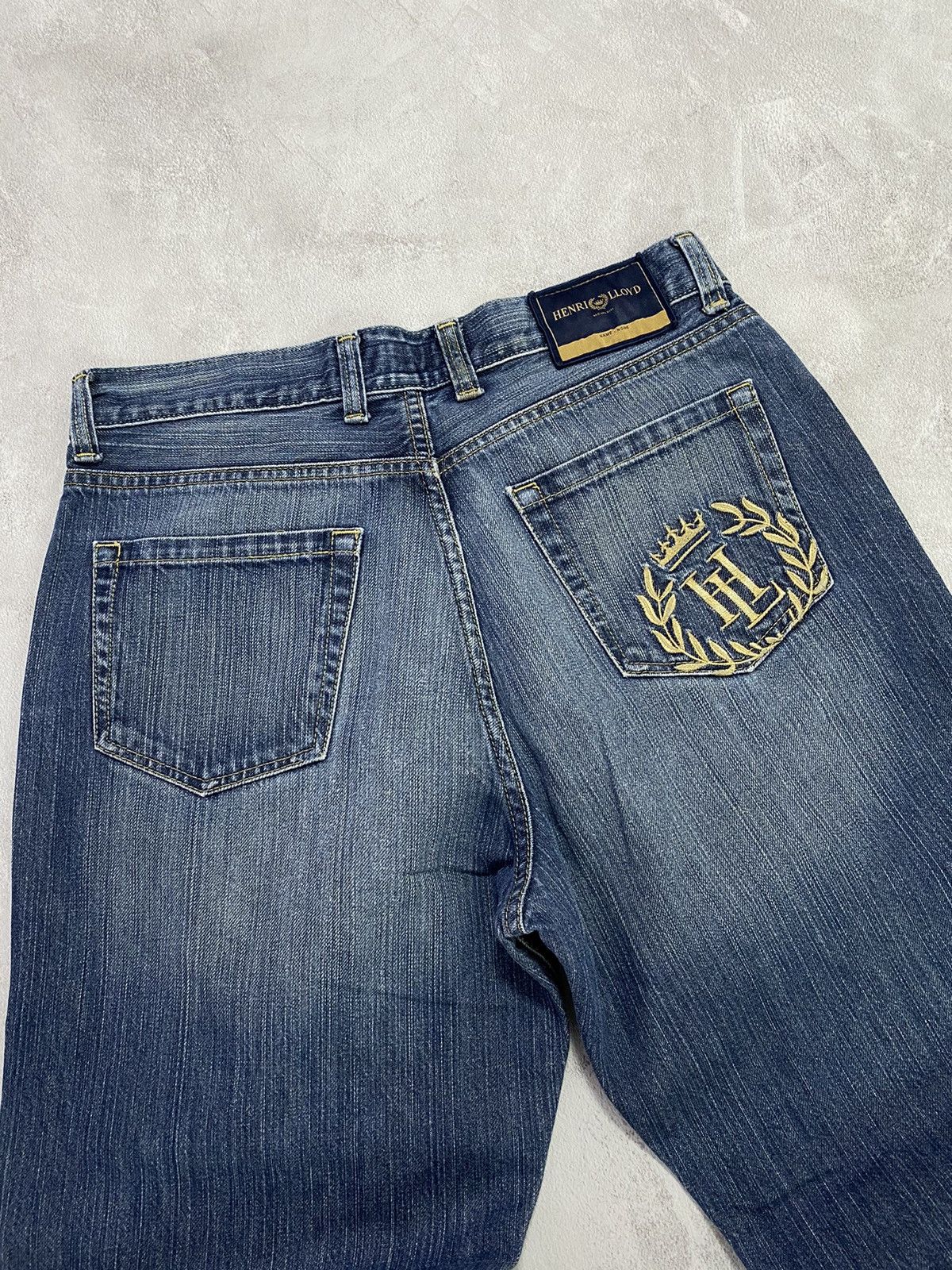 Japanese Brand Vintage JEANS HENRRY LLOYD Distressed flared japan style 32 Size US 32 / EU 48 - 6 Thumbnail