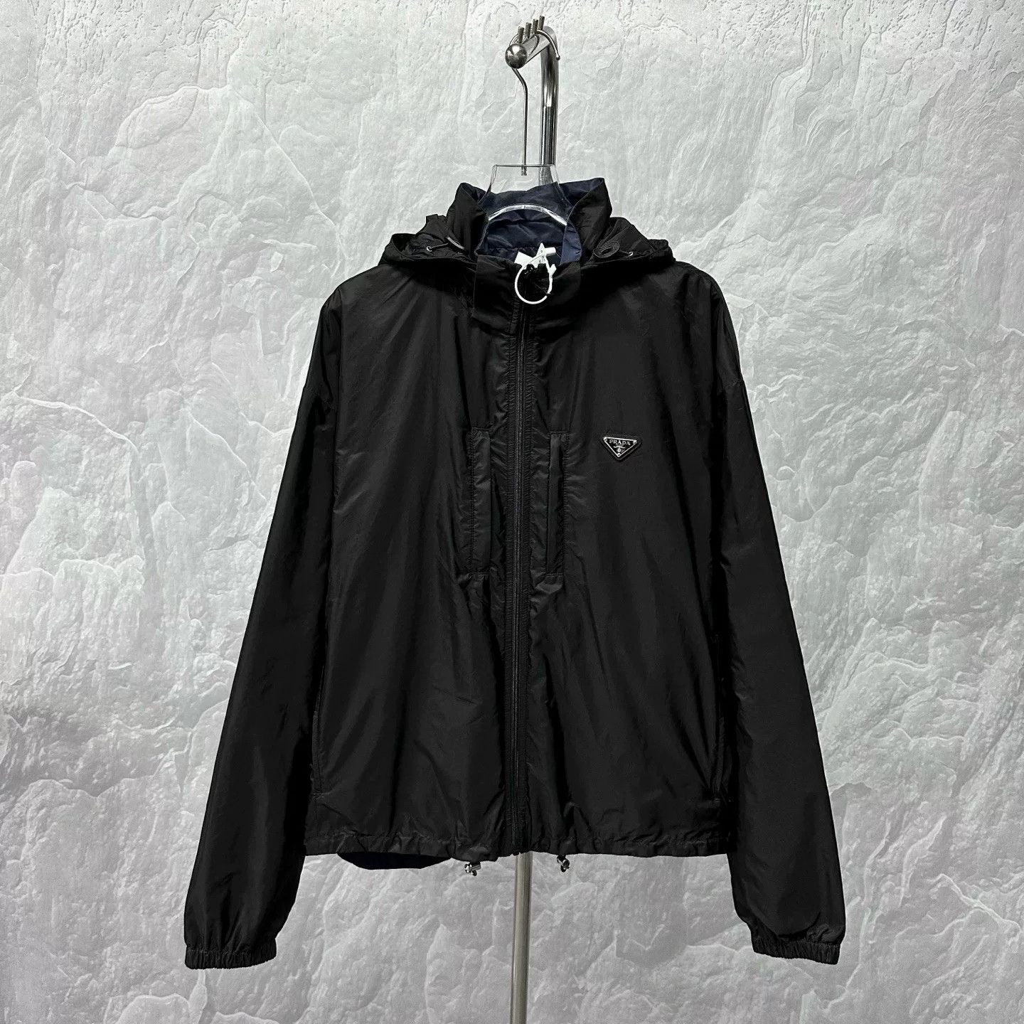 Prada black hooded zip jacket by Prada Size US XL / EU 56 / 4 - 1 Thumbnail
