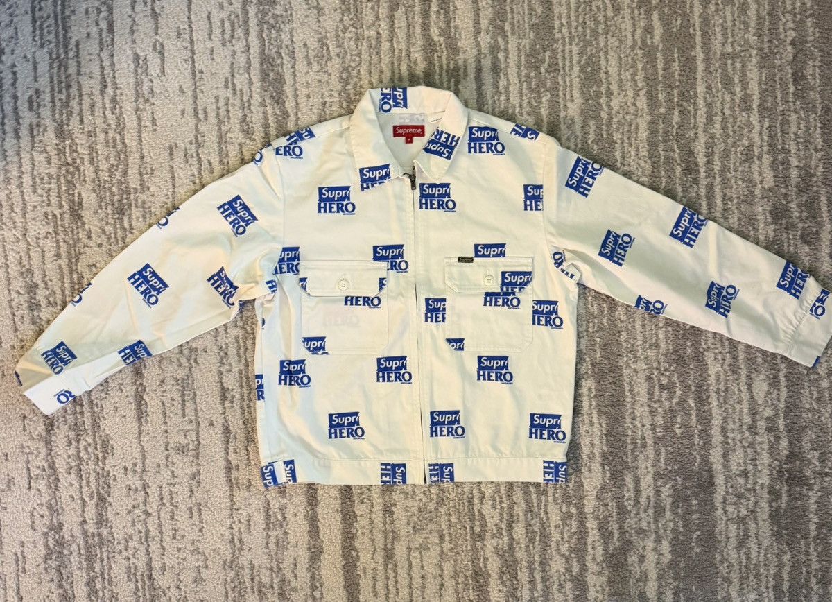 Antihero × Supreme Supreme x Antihero Hero Work Jacket White Blue New Medium Size US M / EU 48-50 / 2 - 1 Thumbnail
