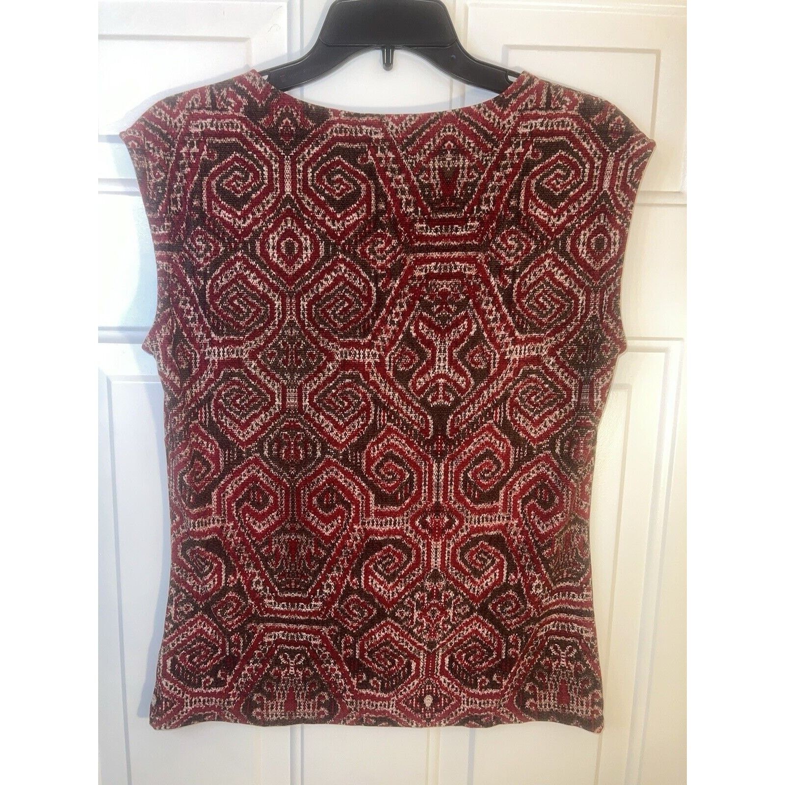 Chaps Chaps Sleeveless Blouse Red Brown Women’s Medium Tank Top Size M / US 6-8 / IT 42-44 - 4 Thumbnail