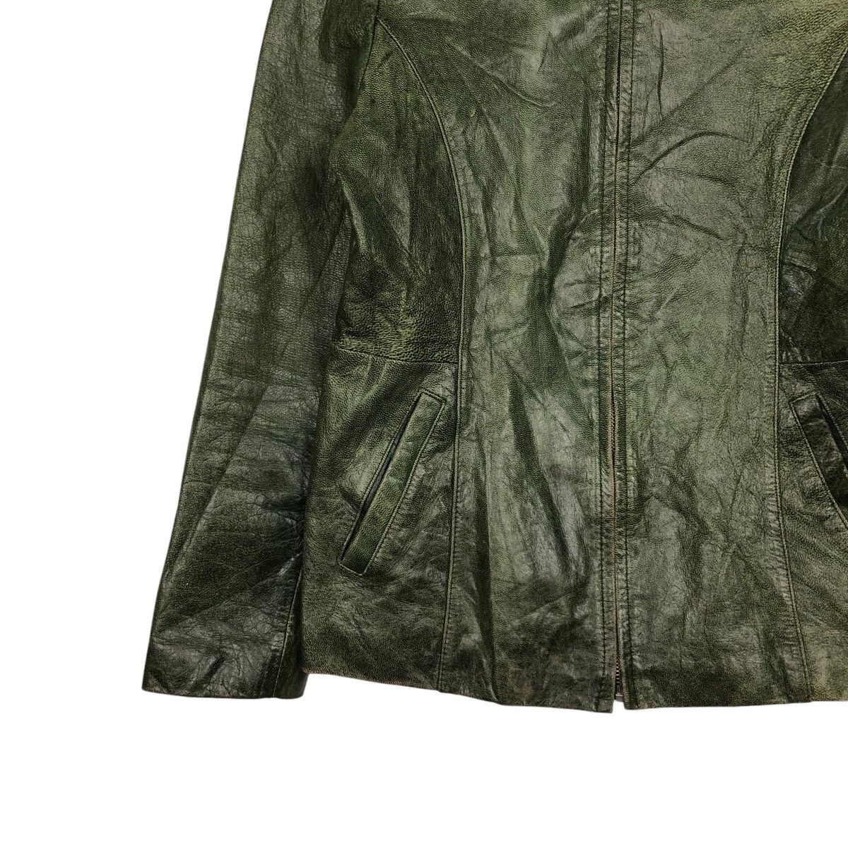 Japanese Brand 🔥VINTAGE BIKER CROPPED LEATHER JACKET BANANA REPUBLIC Size US M / EU 48-50 / 2 - 6 Thumbnail