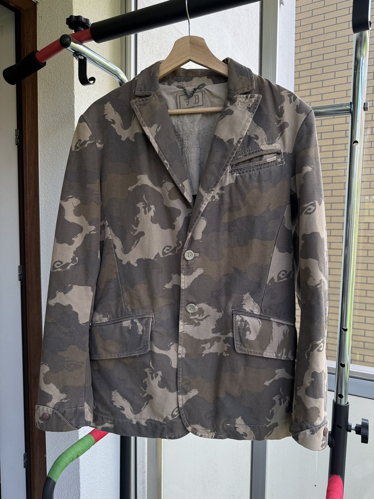 Diesel Vintage Diesel Denim Camo blazer Jacket Size US S / EU 44-46 / 1 - 1 Thumbnail