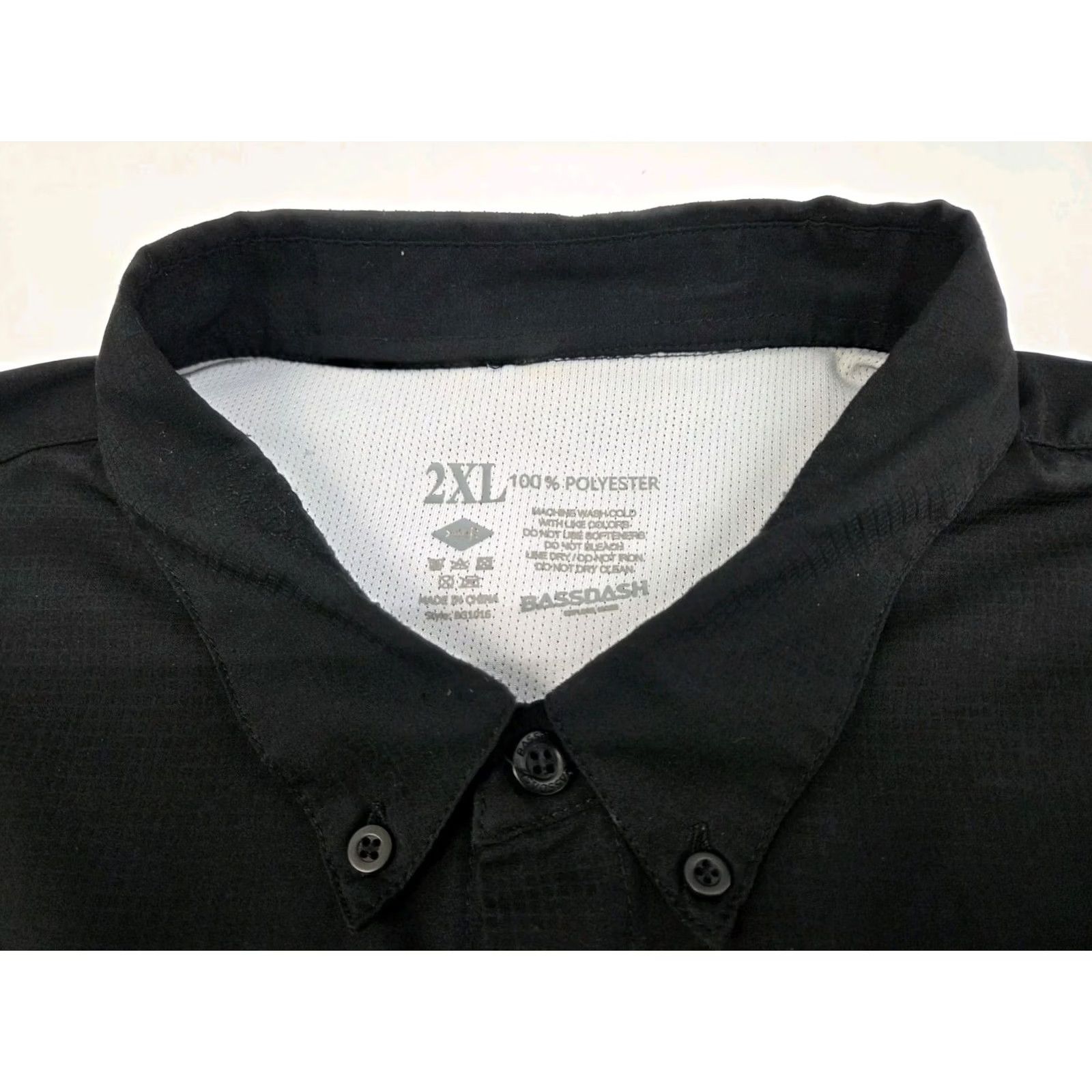 Vintage Bassdash Men's Short Sleeve Button Up Vented Fishing Shirt Black 2XL Shirt Casual Summer Fishing Women's? Size US XXL / EU 58 / 5 - 2 Thumbnail