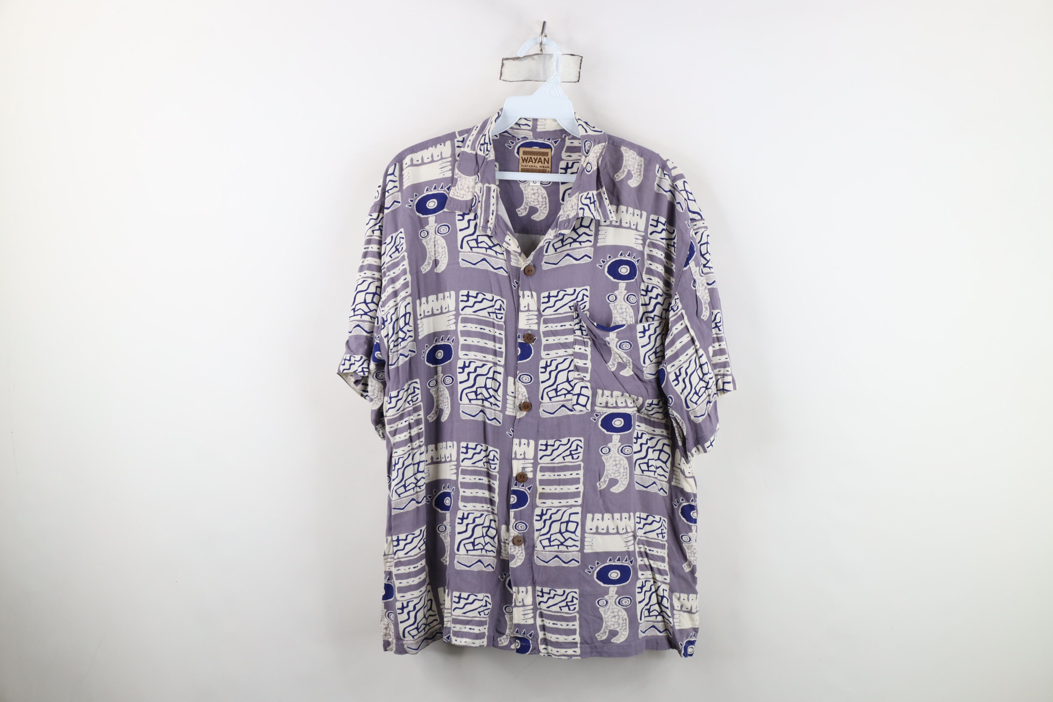 Vintage Vintage 90s Y2K Streetwear Hawaiian Rayon Button Shirt Luau Size US L / EU 52-54 / 3 - 1 Thumbnail