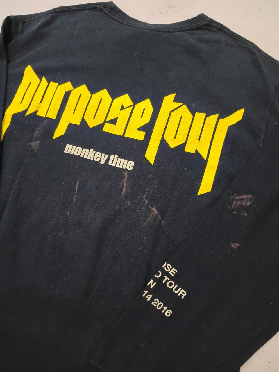 Band Tees very rare Justin Bieber Purpose tour Monkey time Japan 2016 Size US M / EU 48-50 / 2 - 5 Thumbnail