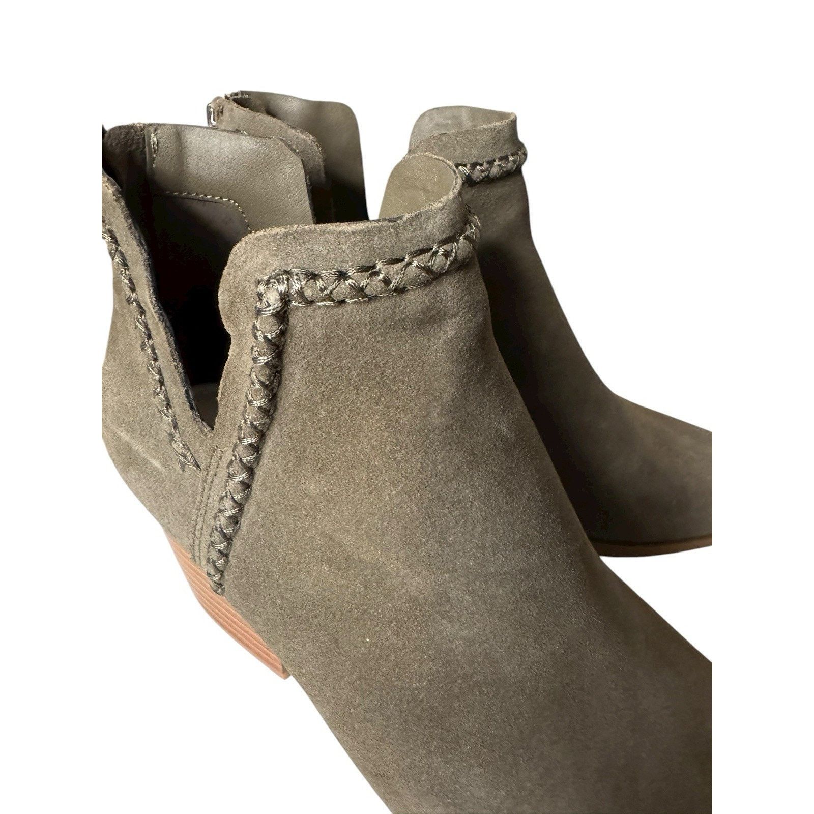 Dolce Vita Dolce Vita NEW Dylan Olive Green Suede Pointed Booties Size US 9 / IT 39 - 6 Thumbnail