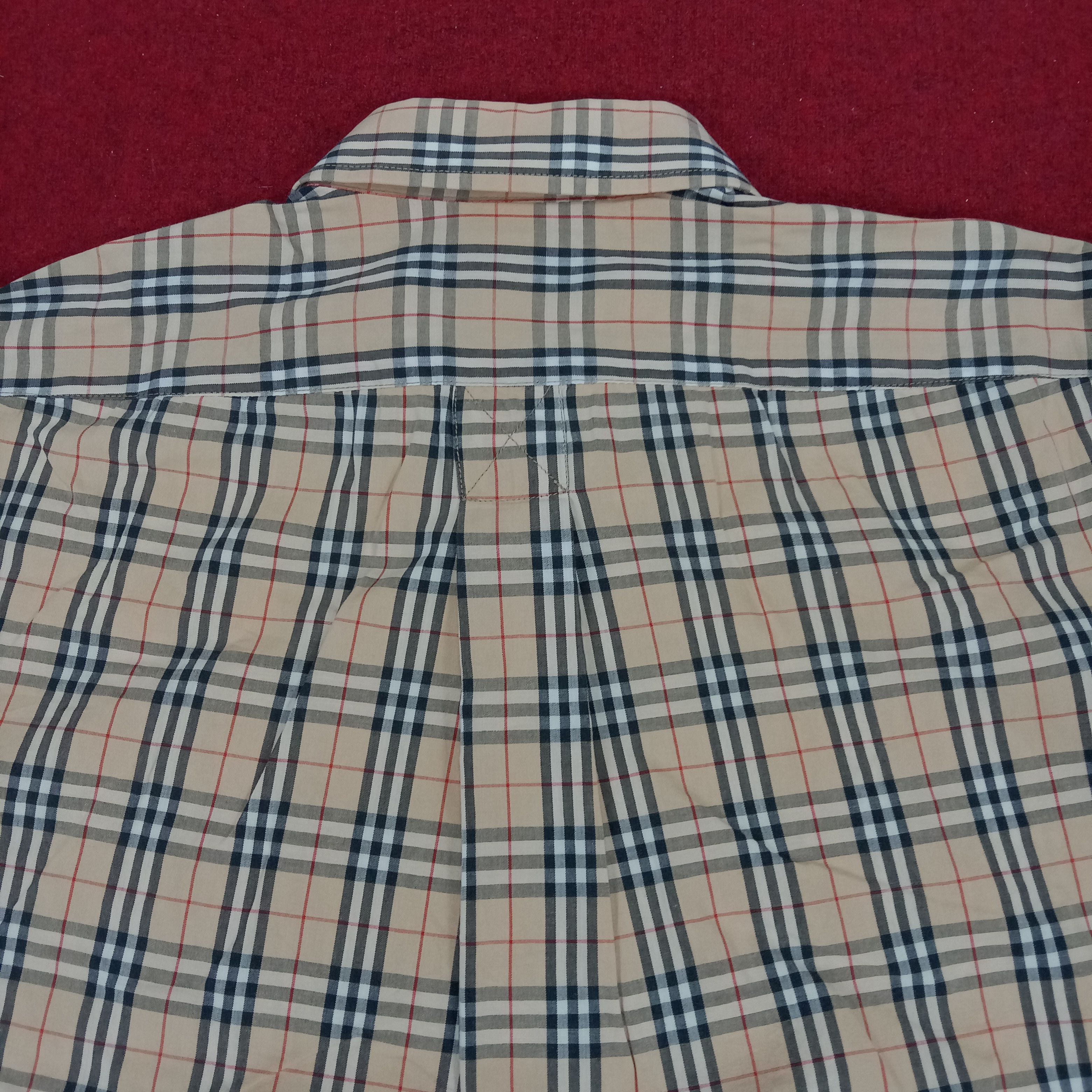 Burberry × Vintage Burberrys Luxury Brand Casual Formal Short Sleeve Shirt Size US XL / EU 56 / 4 - 4 Thumbnail