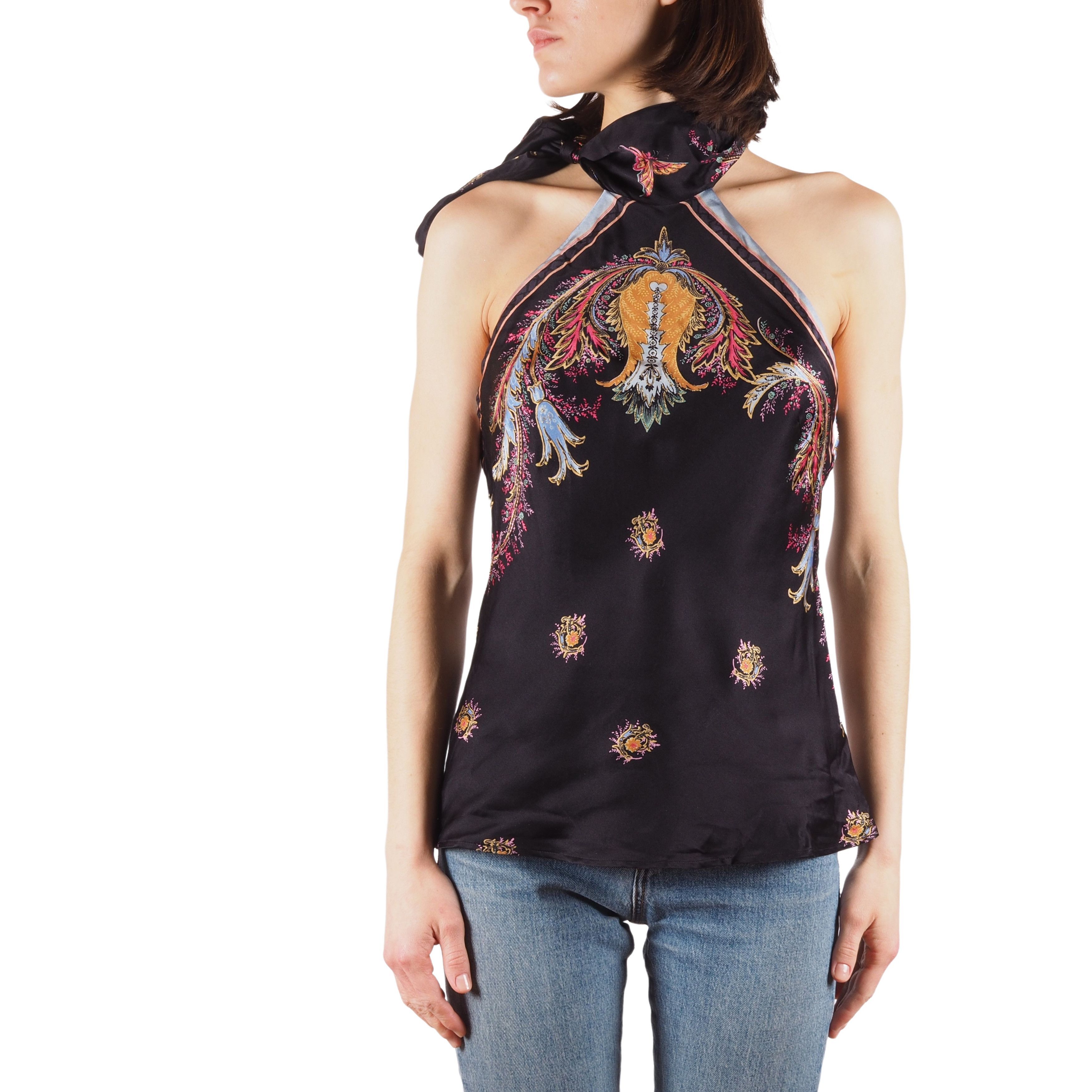 【ROBERTO CAVALLI】ベルト付き リネン混 ジャケット Jaguar-Print Silk Top in Light brown for Women | Roberto
