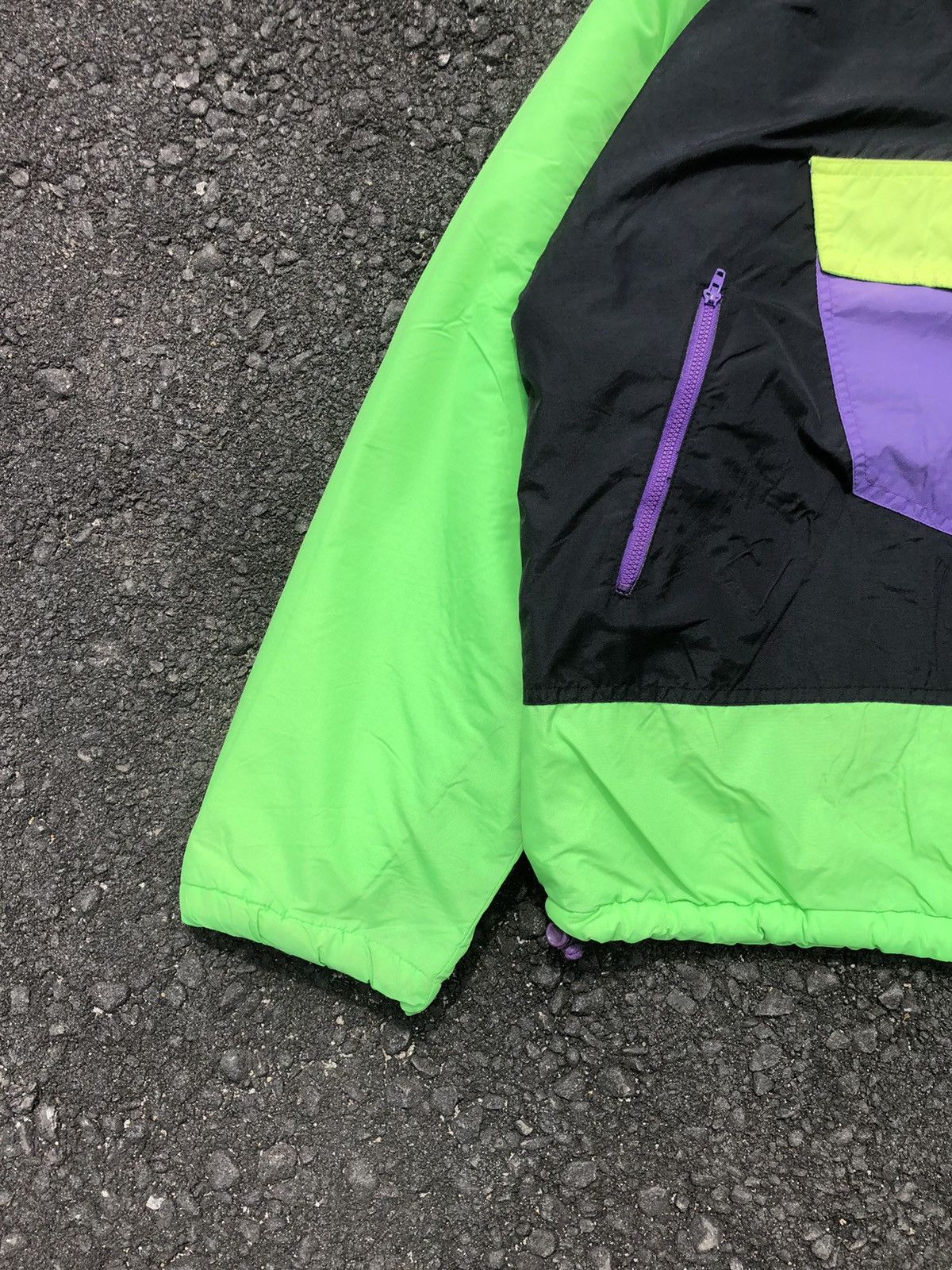 Japanese Brand Vtg Global Mind Neon Colourblock Anorak Halfzipper Jacket Size US XXL / EU 58 / 5 - 8 Thumbnail