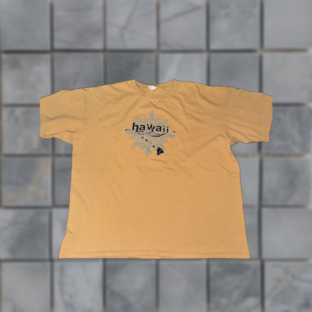 Anvil VINTAGE Hawaii Poly Tribal T-Shirt Tan 3XL Big & Tall Mens Surfing Anvil Tribal Brown Tan 3XL Shirt Size US XXL / EU 58 / 5 - 1 Thumbnail