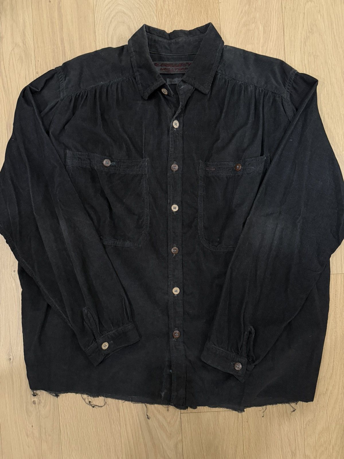 Dr. Collectors Dr. Collectors Black Corduroy Picasso Shirt Button Down Size US M / EU 48-50 / 2 - 2 Thumbnail