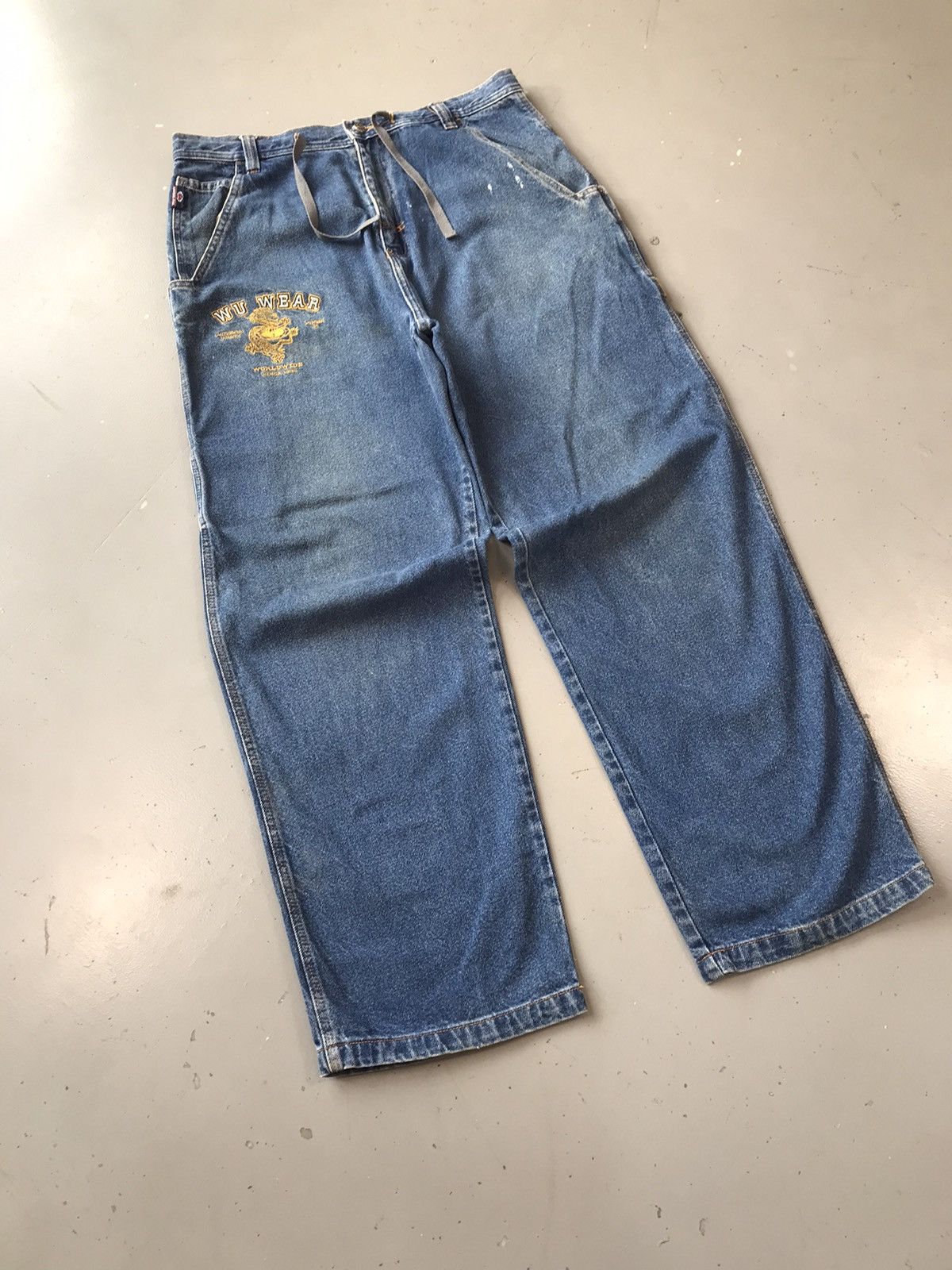 JNCO × Vintage × Wu-Tang Clan Vintage Wu wear multiple pockets loose fit cargo denim Size US 35 - 2 Thumbnail