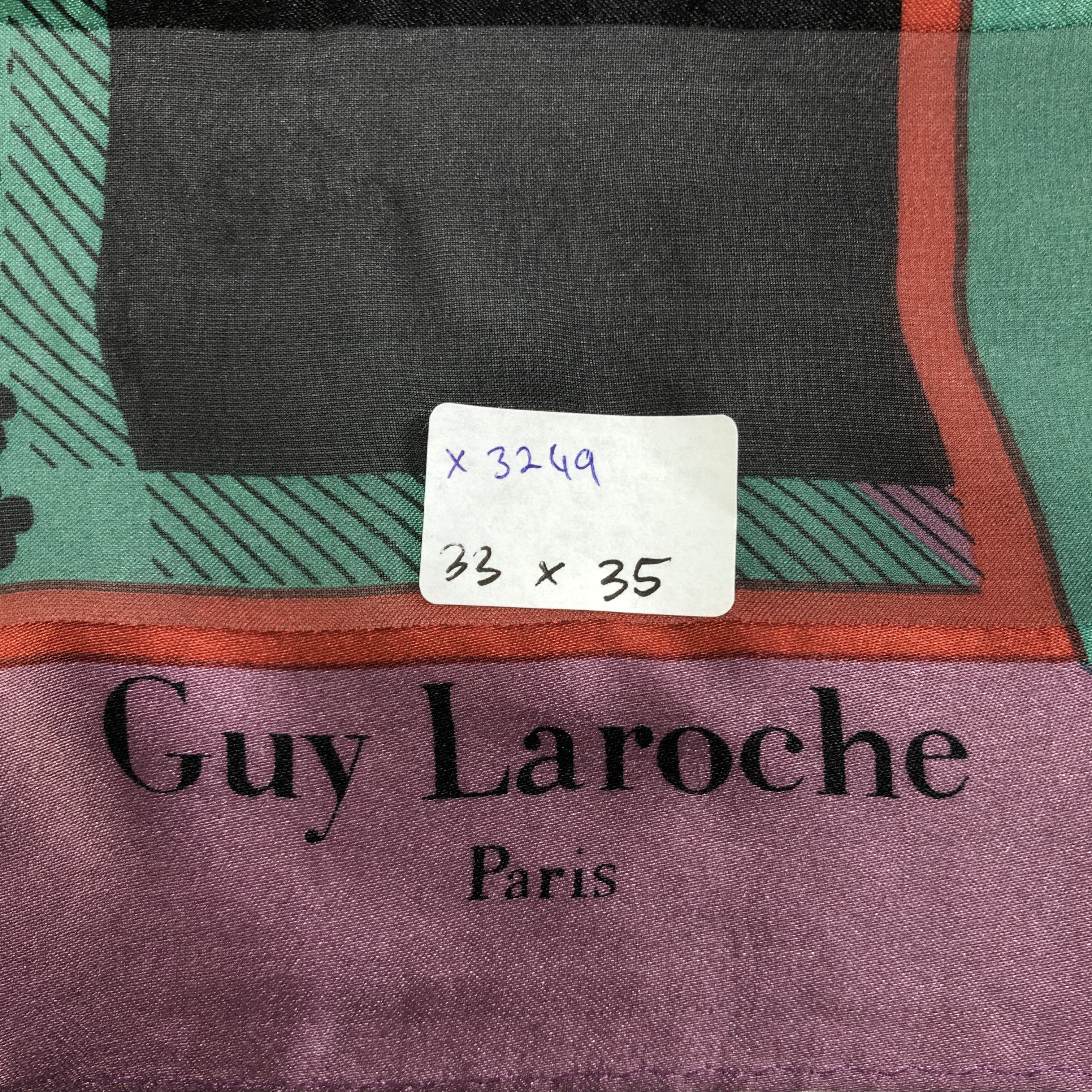 Guy Laroche × Vintage Vintage Guy Laroche Silk Scarf Size ONE SIZE - 7 Thumbnail
