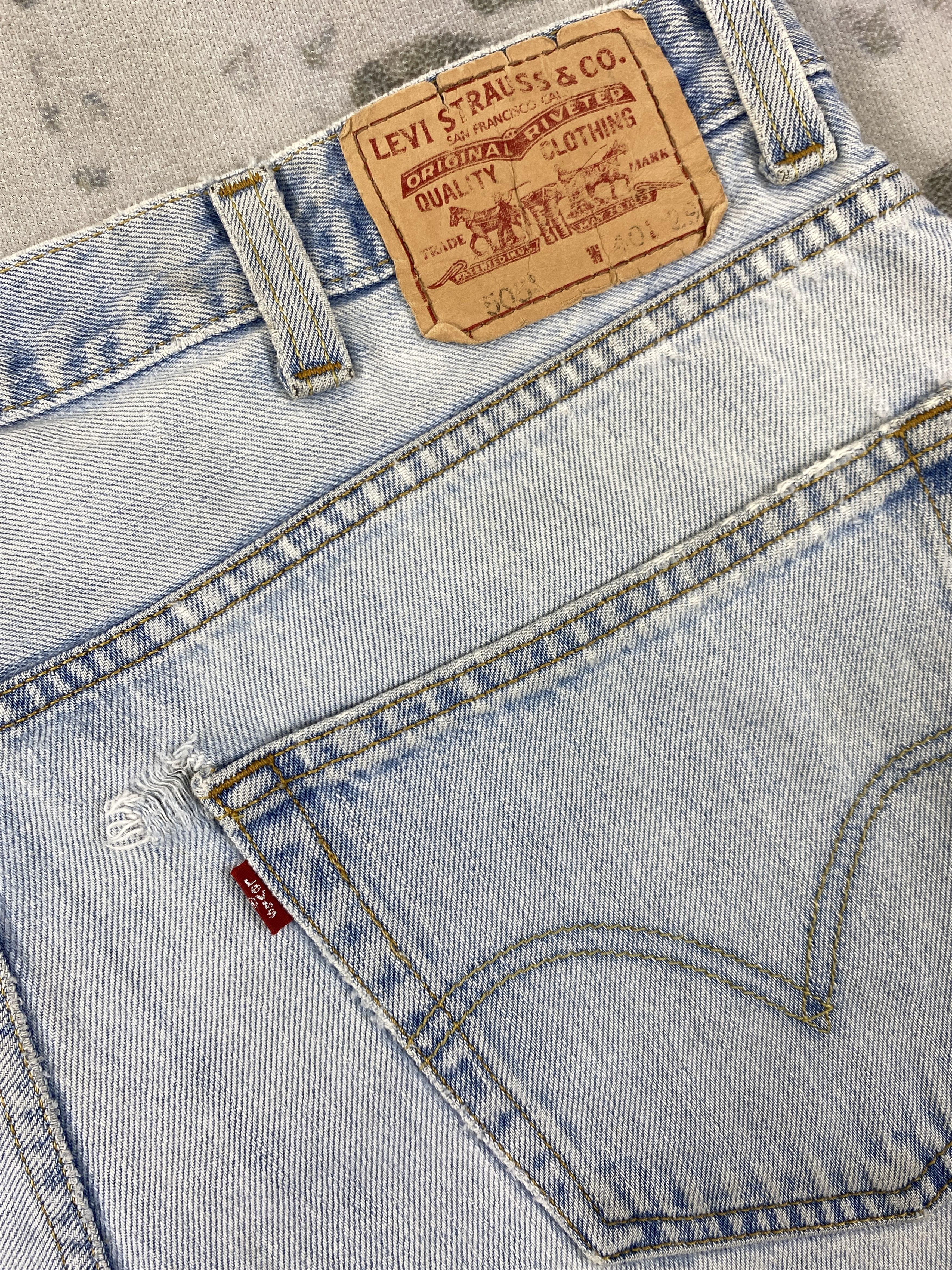 Levi's Light Blue Wash Vintage Levi's 505 40x28.5 Denim -JN1721 Size US 40 / EU 56 - 12 Thumbnail