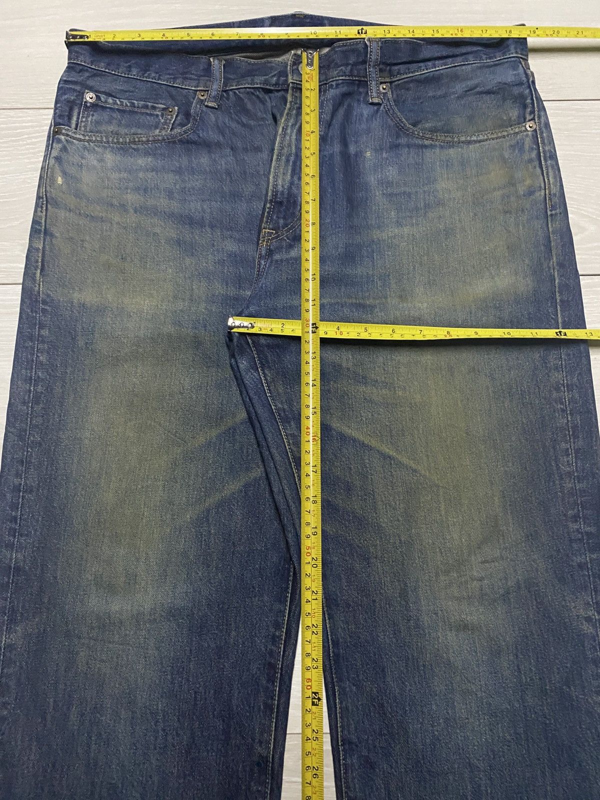 Undercover × Uniqlo Vintage Japanese Uniqlo Mud Wash Distressed Baggy Jeans Size US 37 - 12 Thumbnail