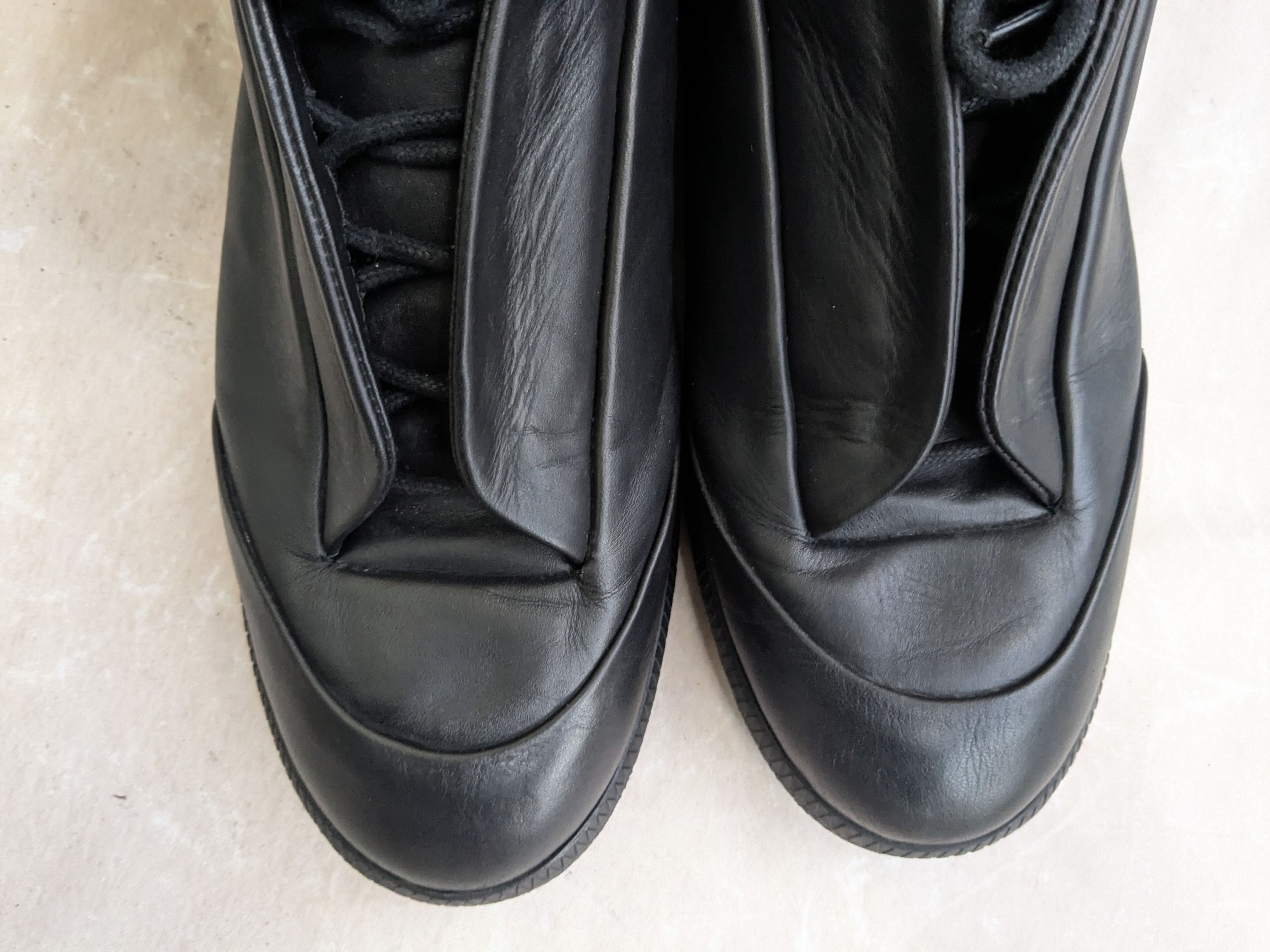 Maison Margiela Maison Margiela Future Black High Tops 12 45 Leather Size US 12 / EU 45 - 3 Thumbnail