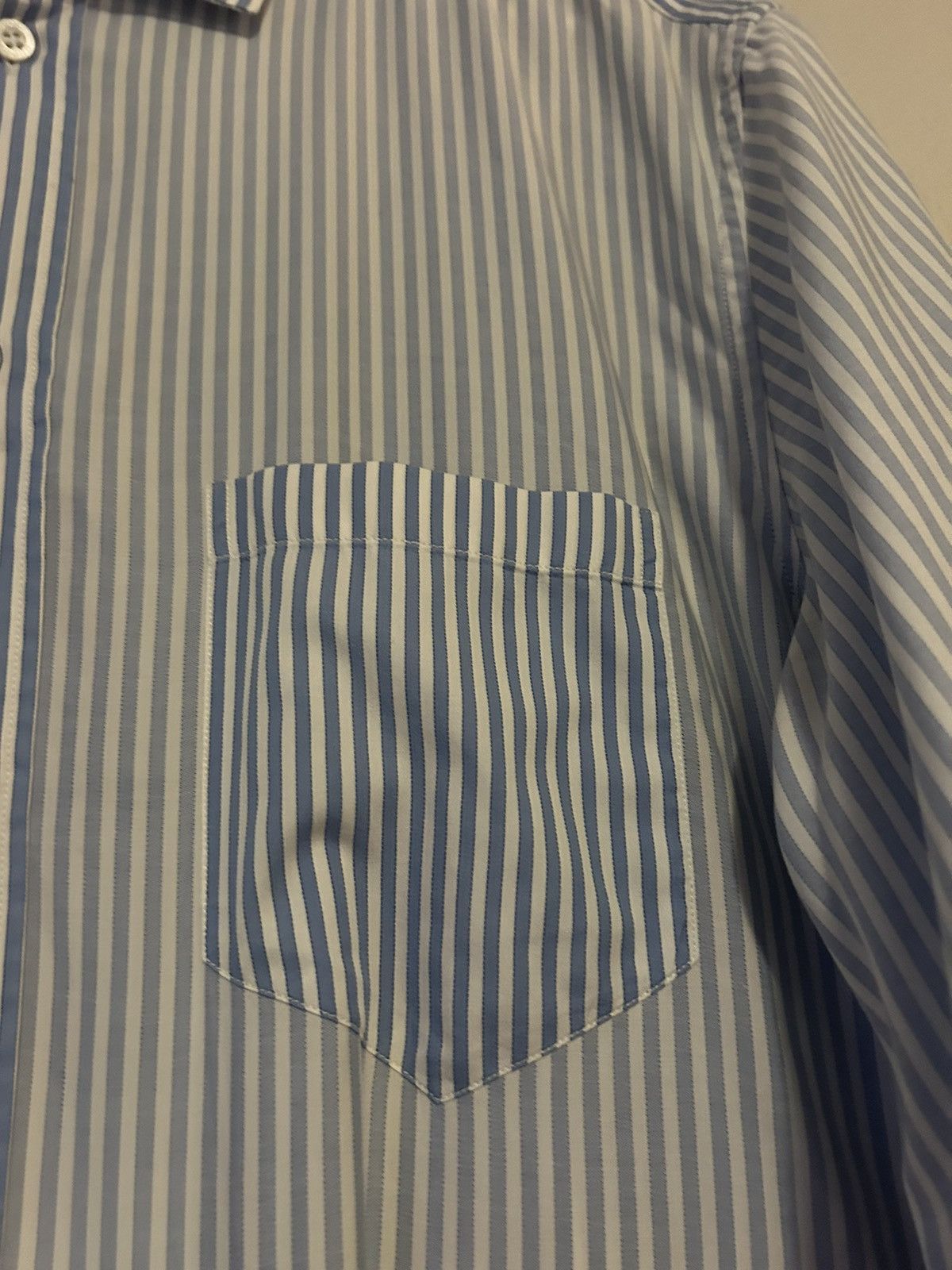 Gucci Blue Contrast Striped Button-Up Shirt Size US XL / EU 56 / 4 - 8 Thumbnail