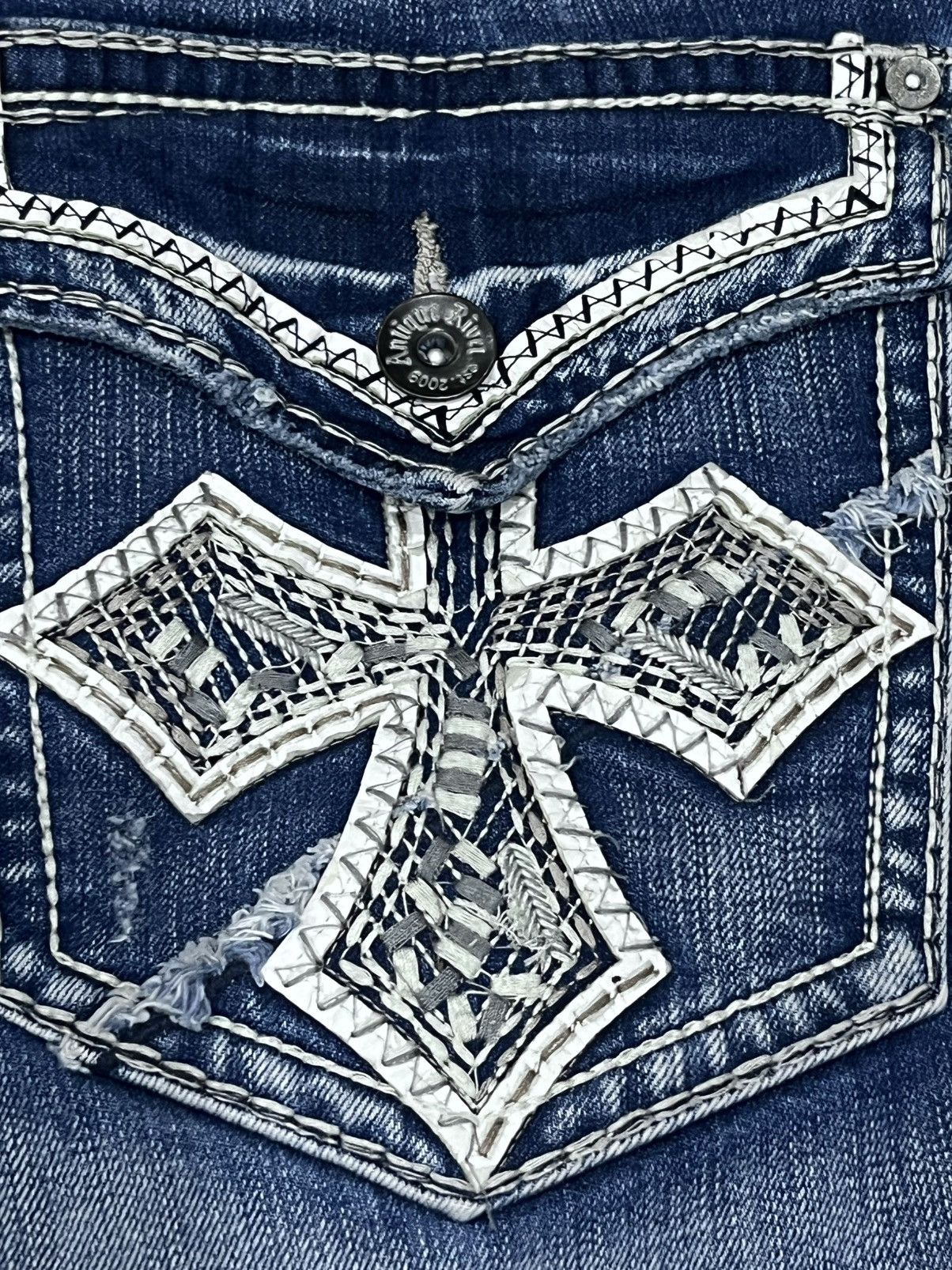 Grailed Antique Rivet C.Heart Style Flare Jeans W34 Y2K Vibe Jeans Size US 34 / EU 50 - 10 Thumbnail