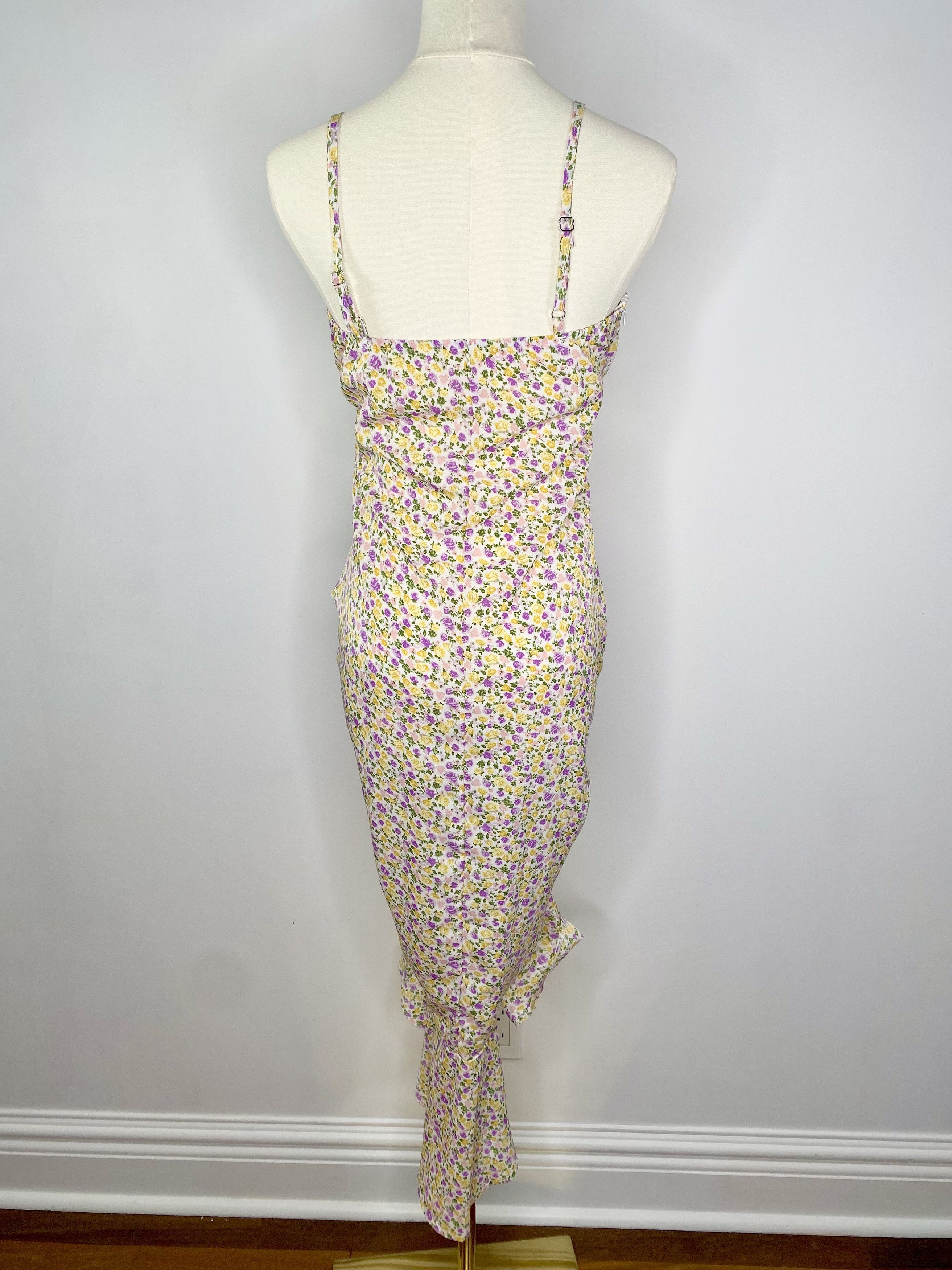 Dolls Kill Cupshe - Floral Purple / Yellow Summer Maxi Midi Dress Size S / US 4 / IT 40 - 6 Thumbnail