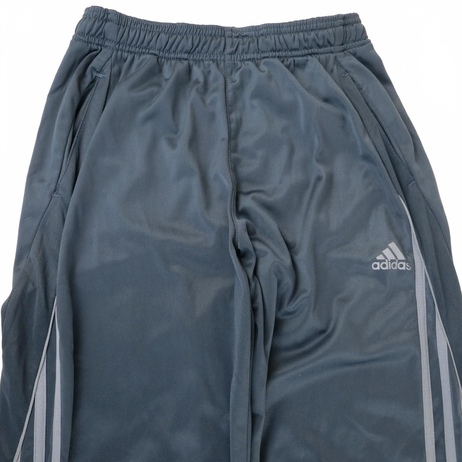 Adidas Adidas Dark Gray Track Pants with Side Stripes Boy's Large Size ONE SIZE - 3 Thumbnail