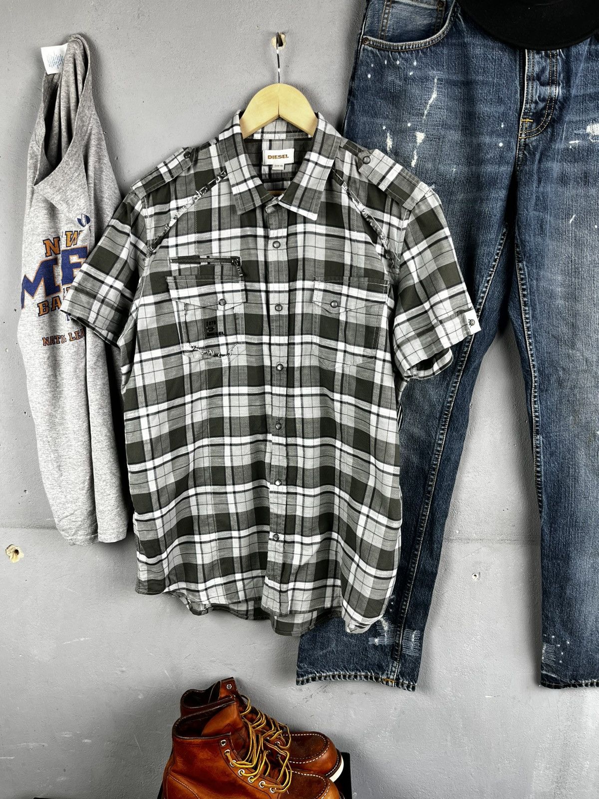 Diesel Diesel shirt vintage 90s Size US XL / EU 56 / 4 - 1 Thumbnail