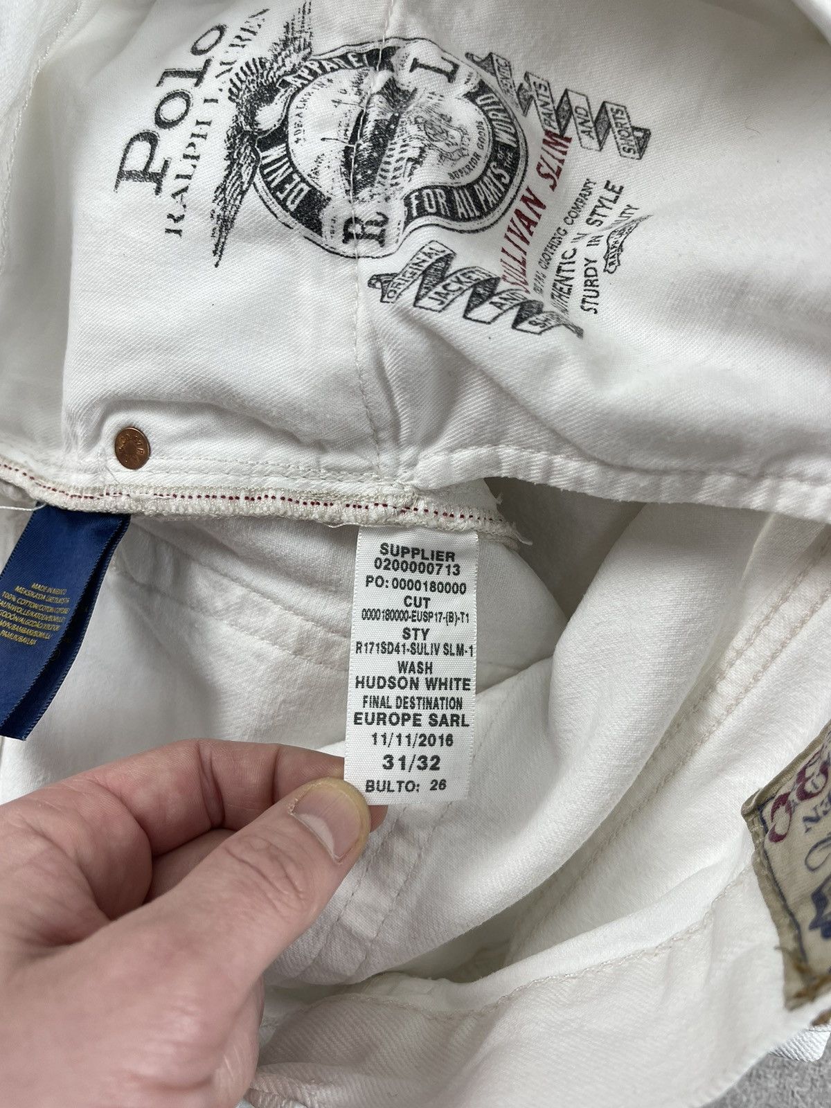 Polo Ralph Lauren × Ralph Lauren Polo Ralph Lauren White Denim Jeans Size 31x32 Size US 31 - 12 Thumbnail