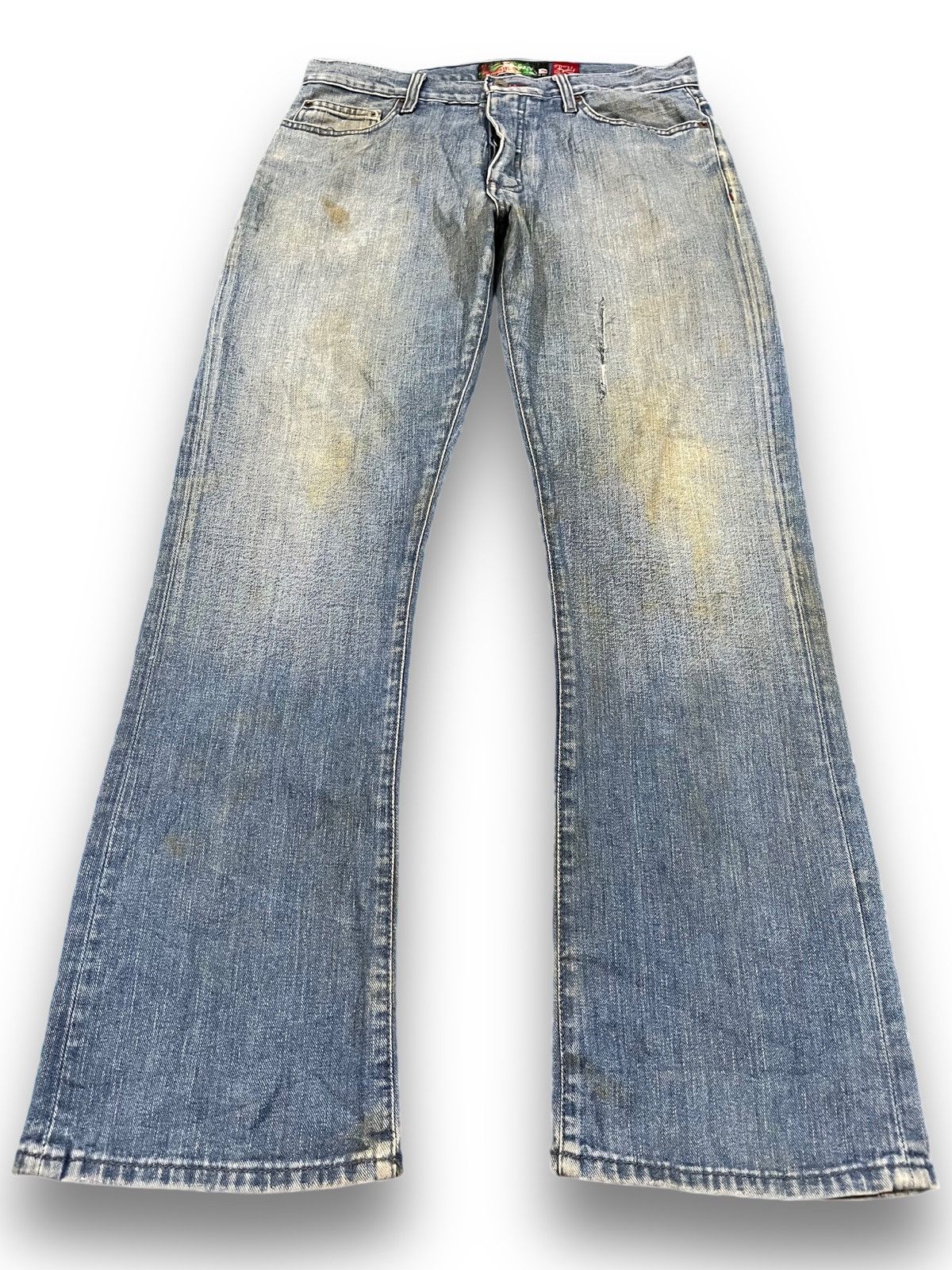 Quiksilver Vintage Quicksilver Signature Flare Tiger Embroidded Denim Size US 32 / EU 48 - 1 Thumbnail