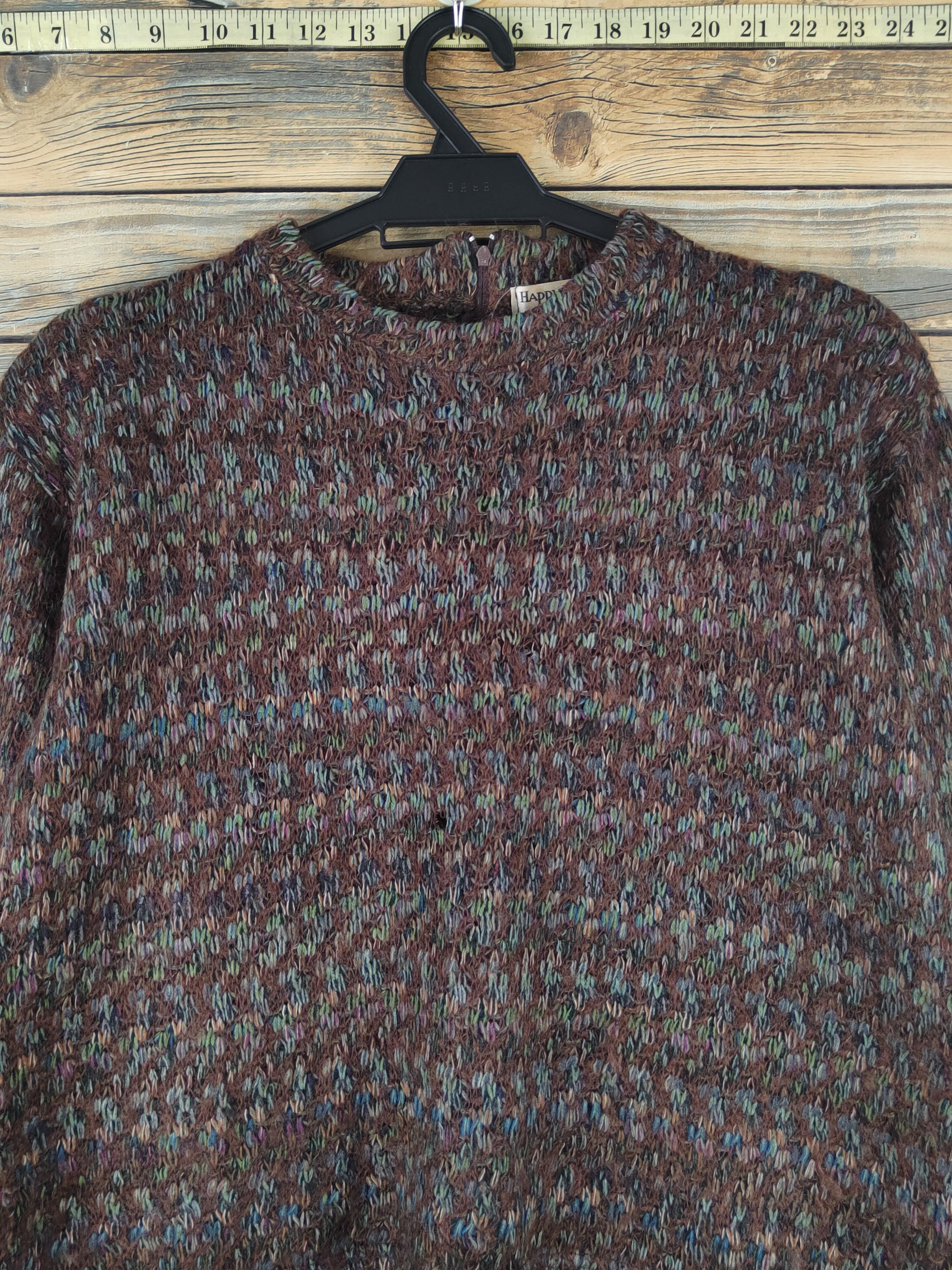 Japanese Brand × Vintage Happy Road Dark Brown Knitwear Crop Tops #W1218 Size S / US 4 / IT 40 - 2 Thumbnail