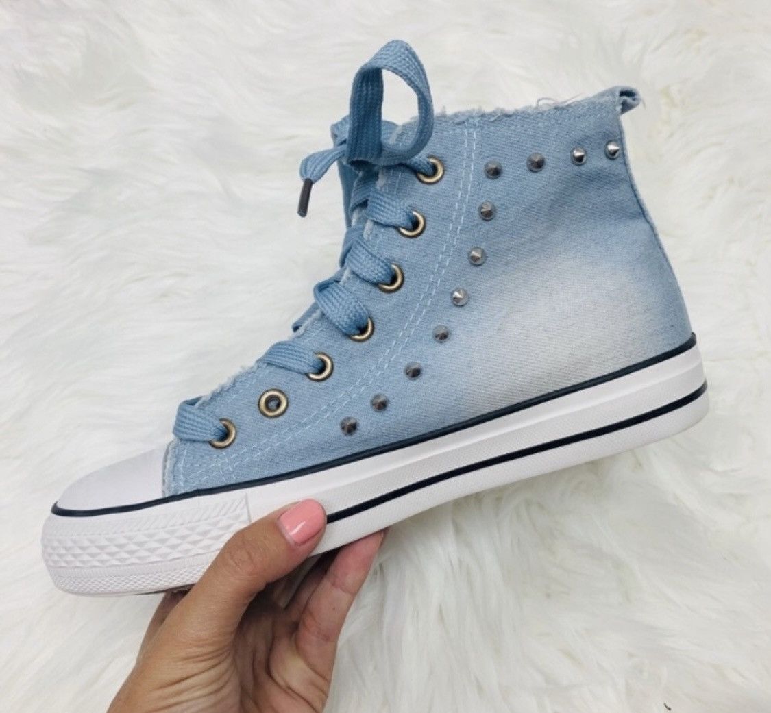 Other DARK DENIM STUDDED HIGH TOPS SNEAKERS Size US 10 / IT 40 - 8 Thumbnail