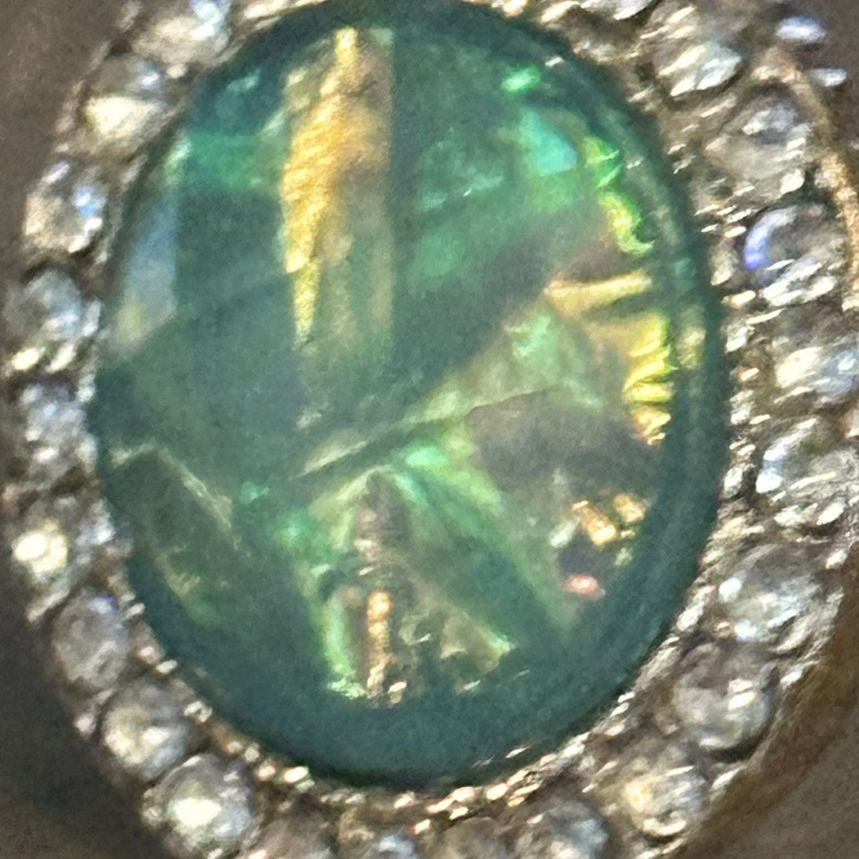 Vintage Vintage rainbow foil stone ring Size ONE SIZE - 4 Thumbnail