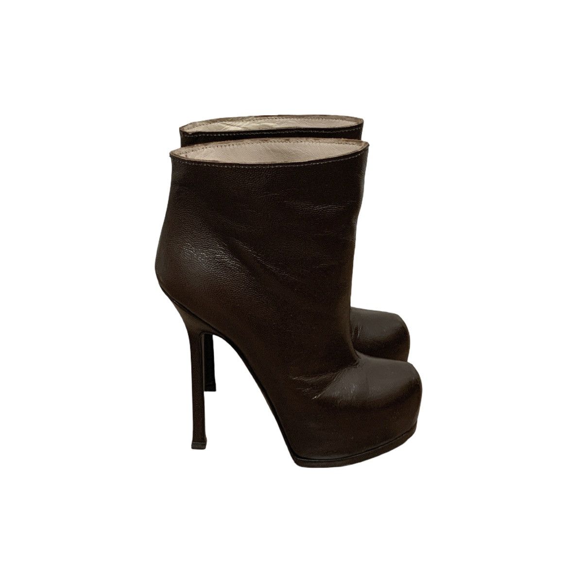 Yves Saint Laurent yves saint laurent billy platform ankle brown boots Size US 5.5 / IT 35.5 - 3 Thumbnail
